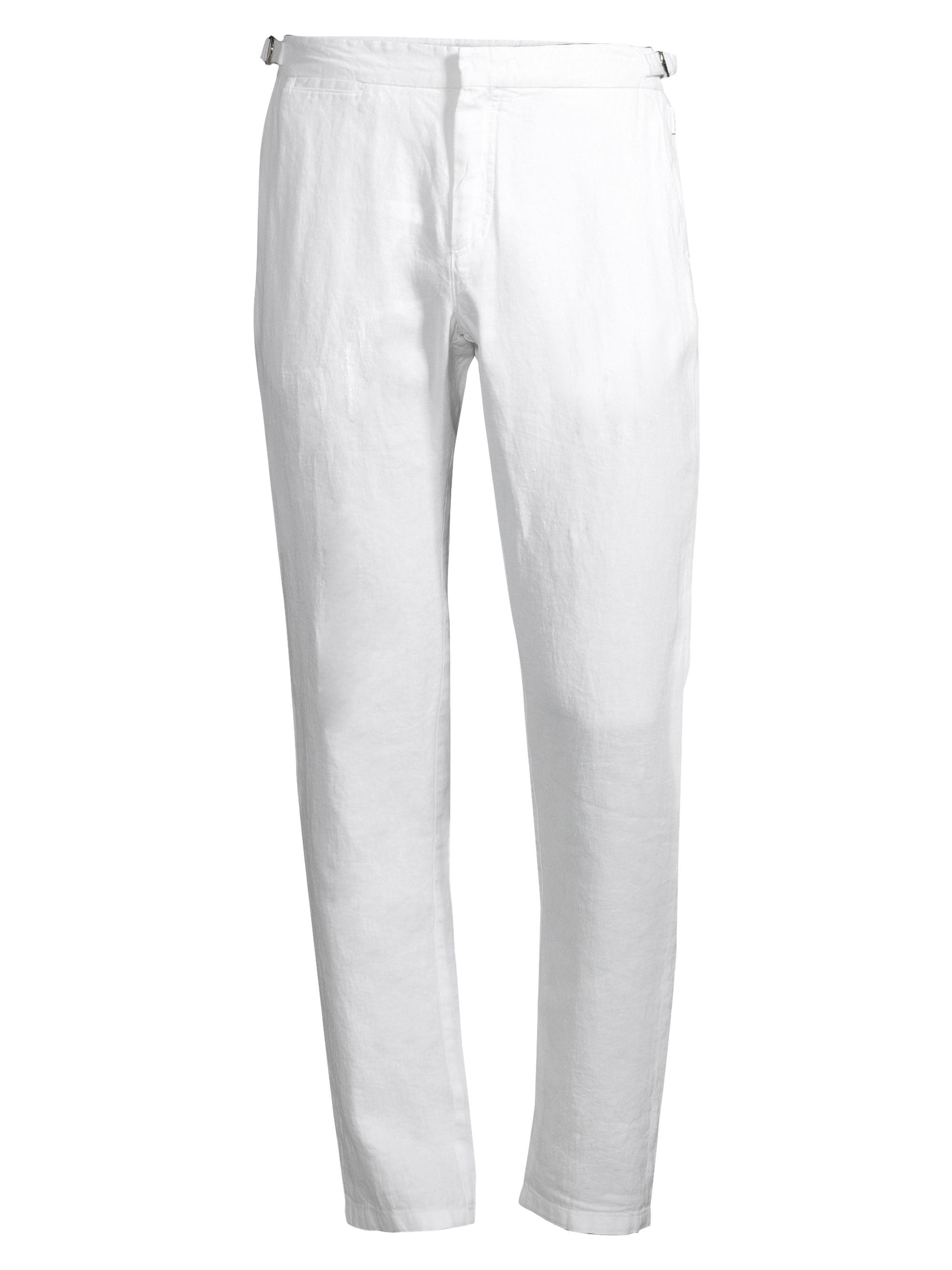 Orlebar Brown Men's Griffon Linen Trousers - White