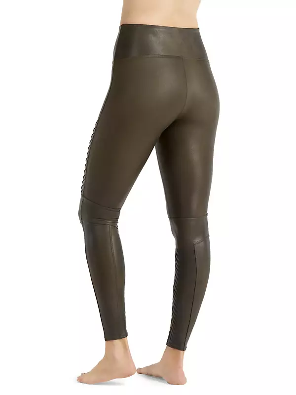 Spanx Women's Faux Leather Leggings Black Size XS Sleek Contouring  Compression