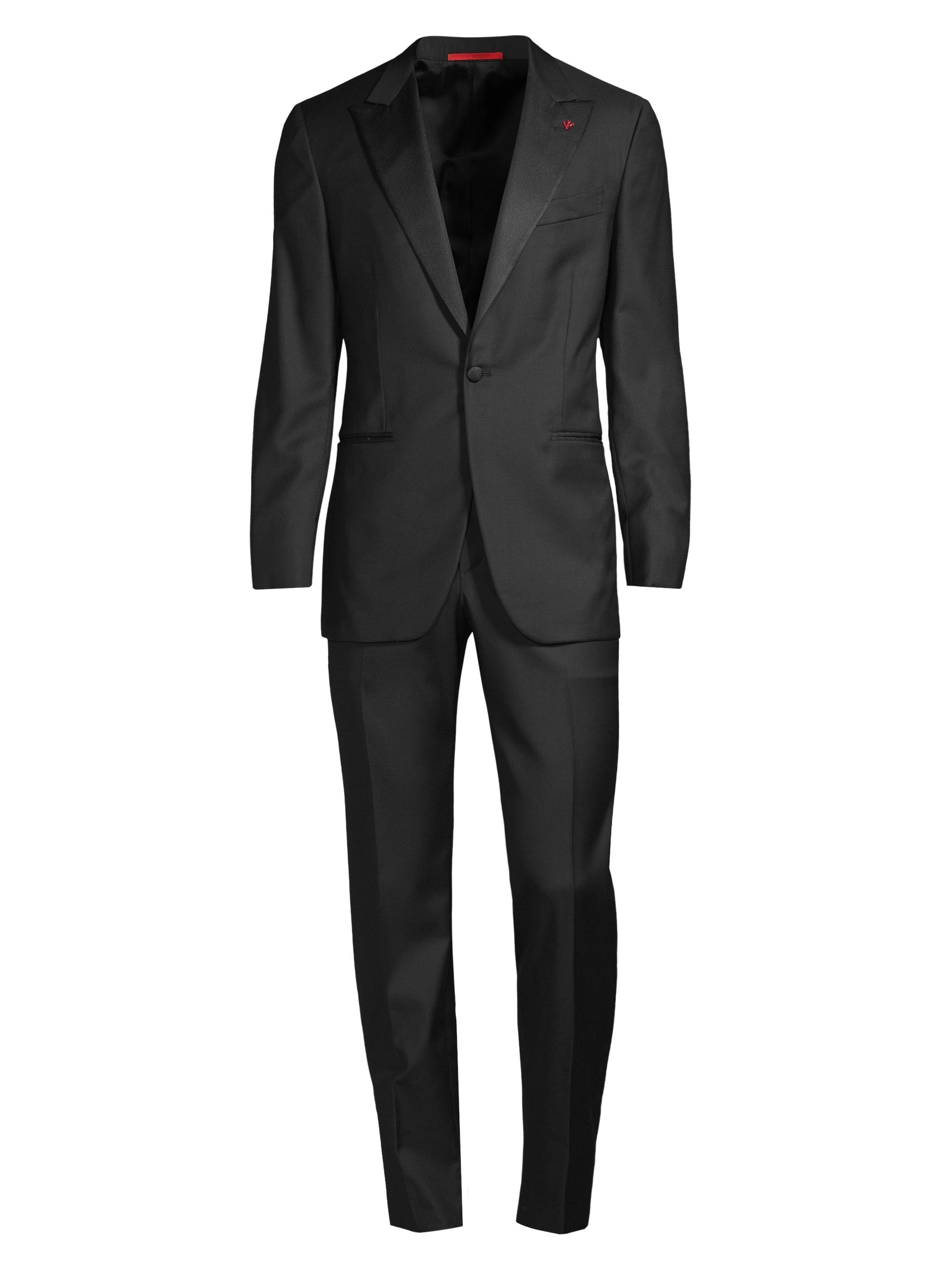 Isaia Men's Sanita Two-Button Wool Tuxedo - Black