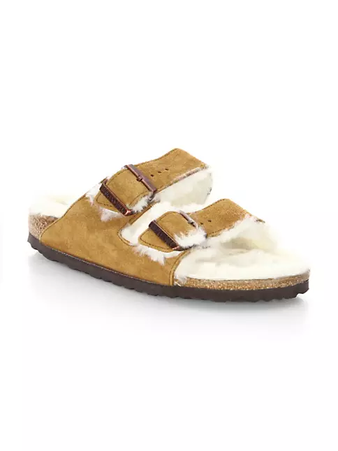 Sandals Flat mink fur insert Luxury