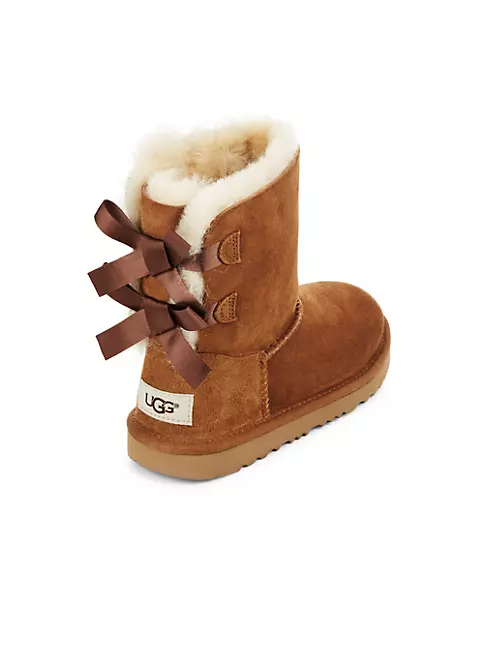 Ugg Toddler's Bailey Bow Plaid Punk Boot Chestnut