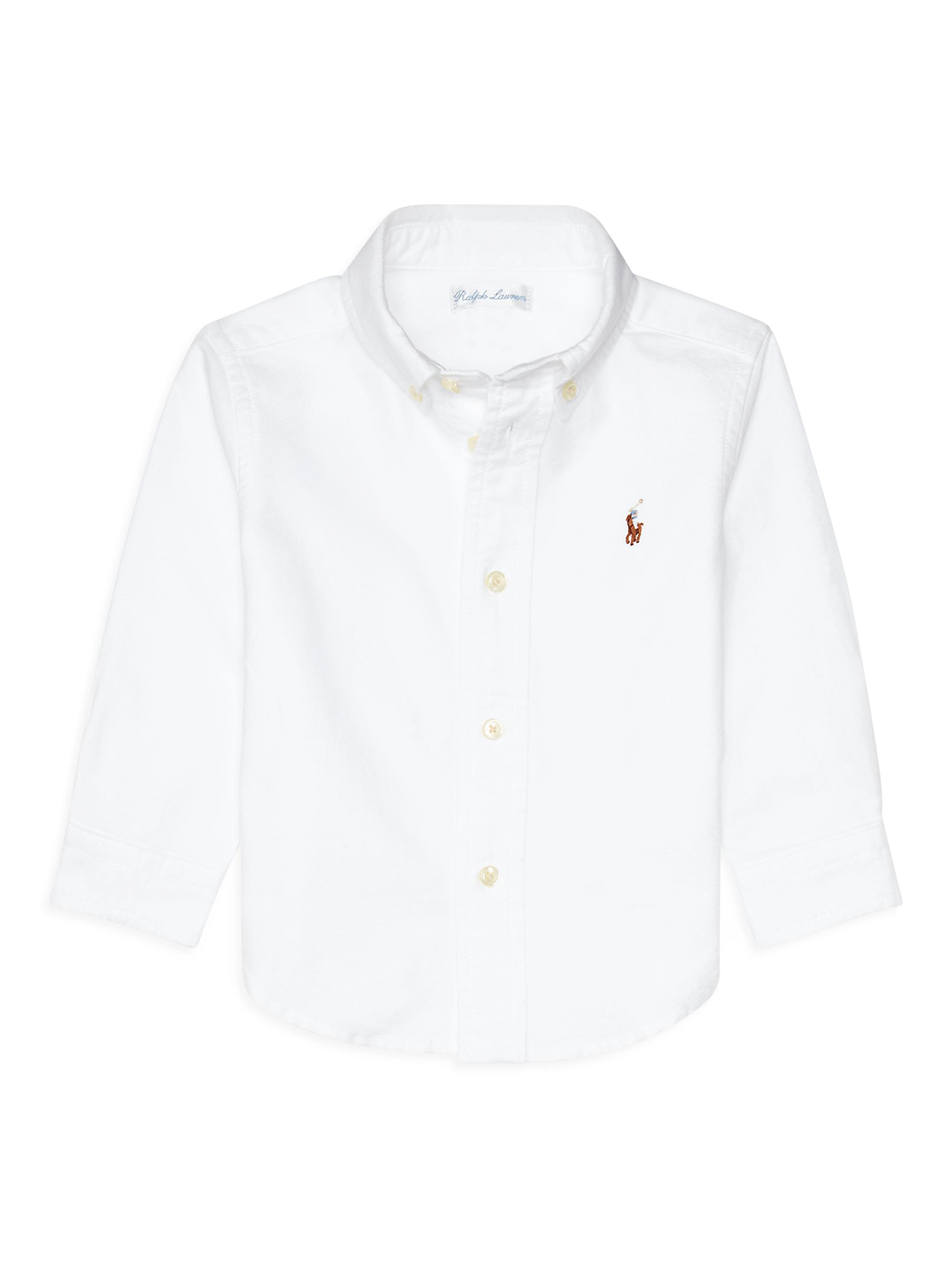 Polo Ralph Lauren Baby Boy's Cotton Oxford Sportshirt - White 3 Months