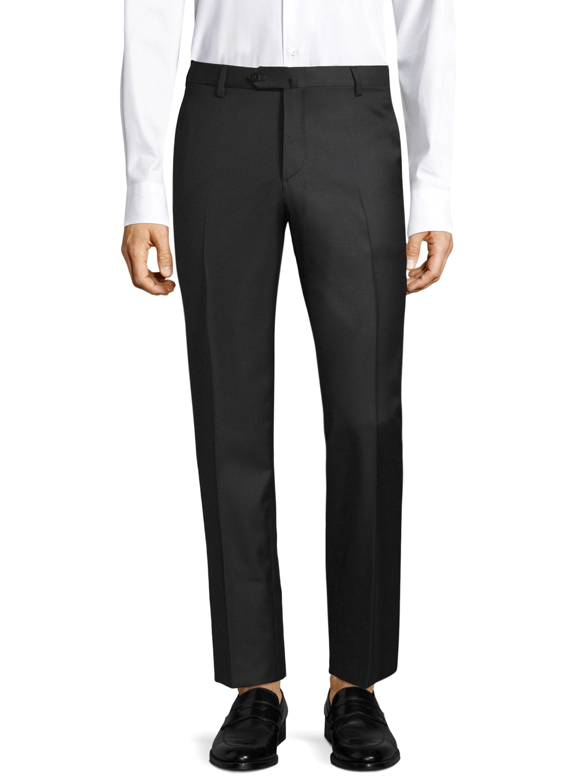 Isaia Men's Gregory Basic Wool Trousers - Black