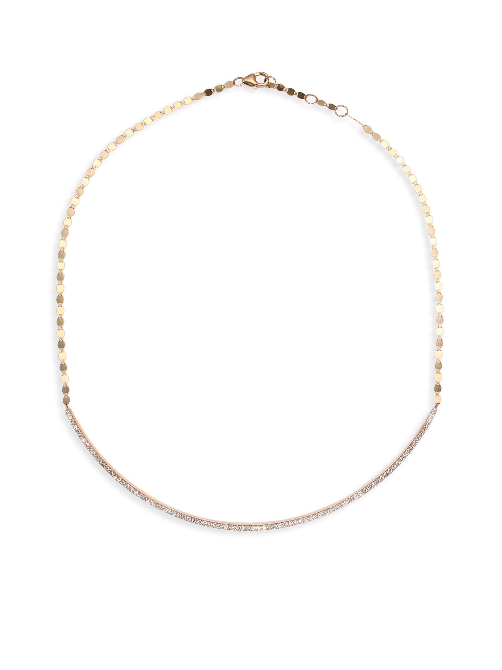 Lana Women's  Diamond Curve 14K Yellow Gold Necklace/16" - Yellow Gold