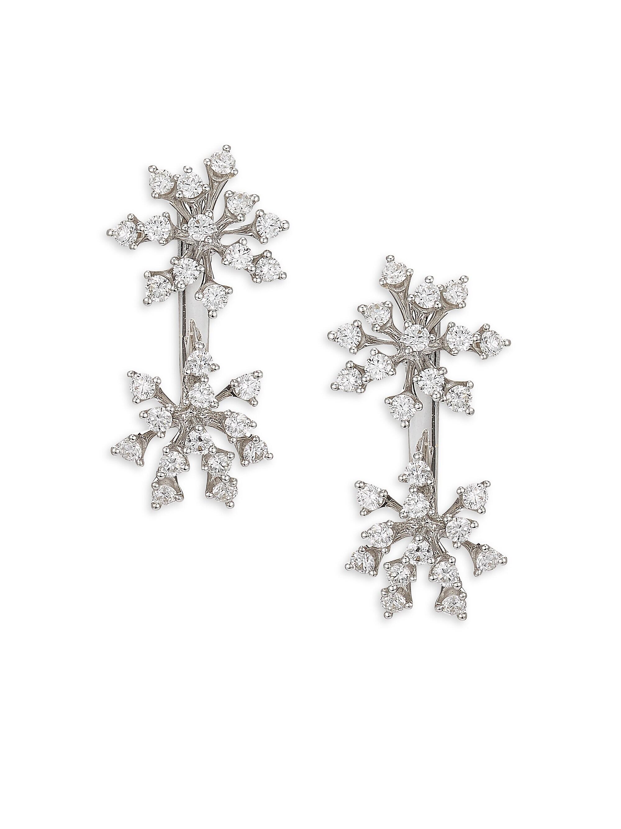 Hueb Women's Diamond & 18K White Gold Stud Earrings - White Gold