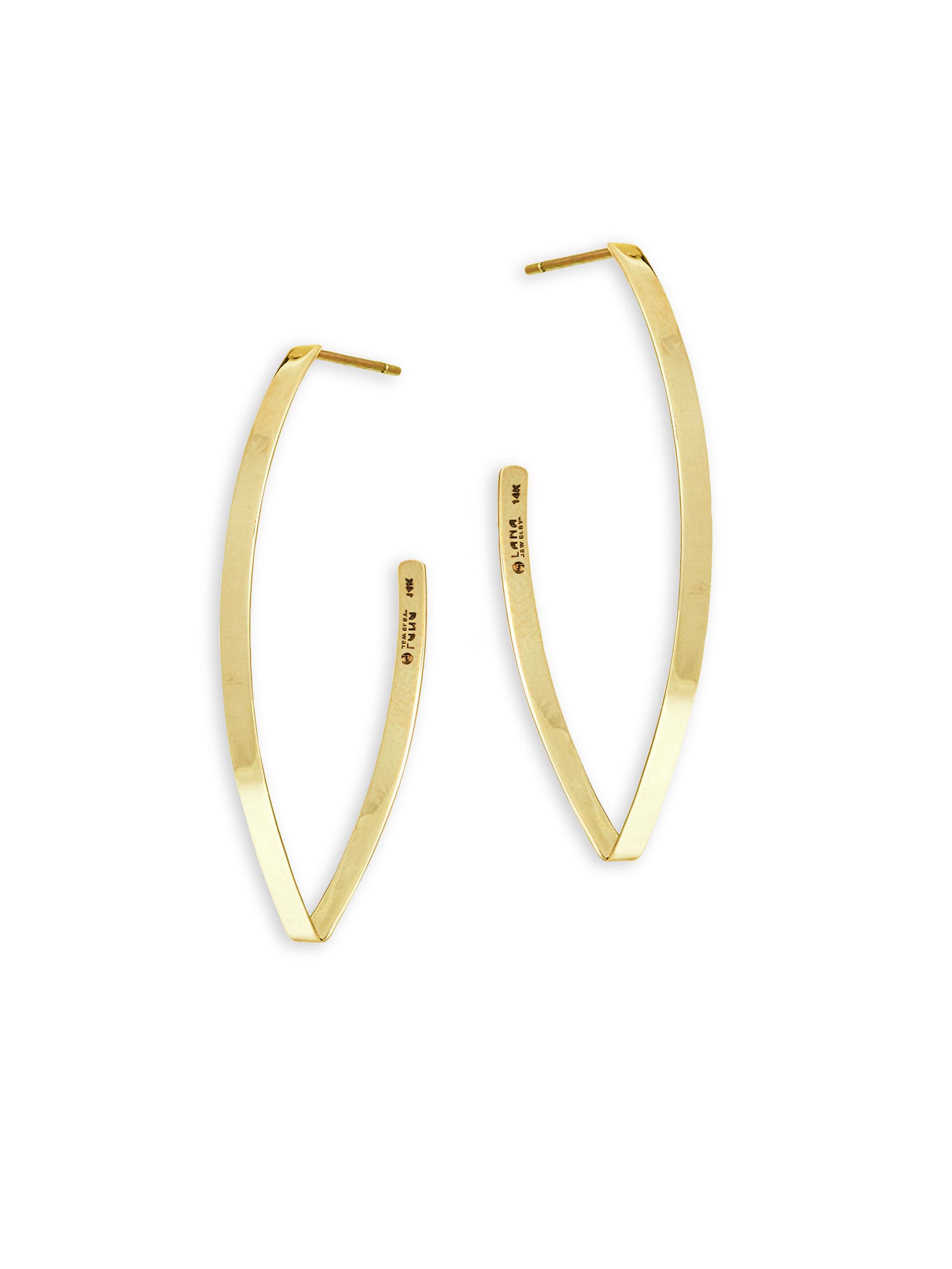 Lana Women's 15-Year Anniversary  Thick Blake Hoop Earrings - Yellow Gold