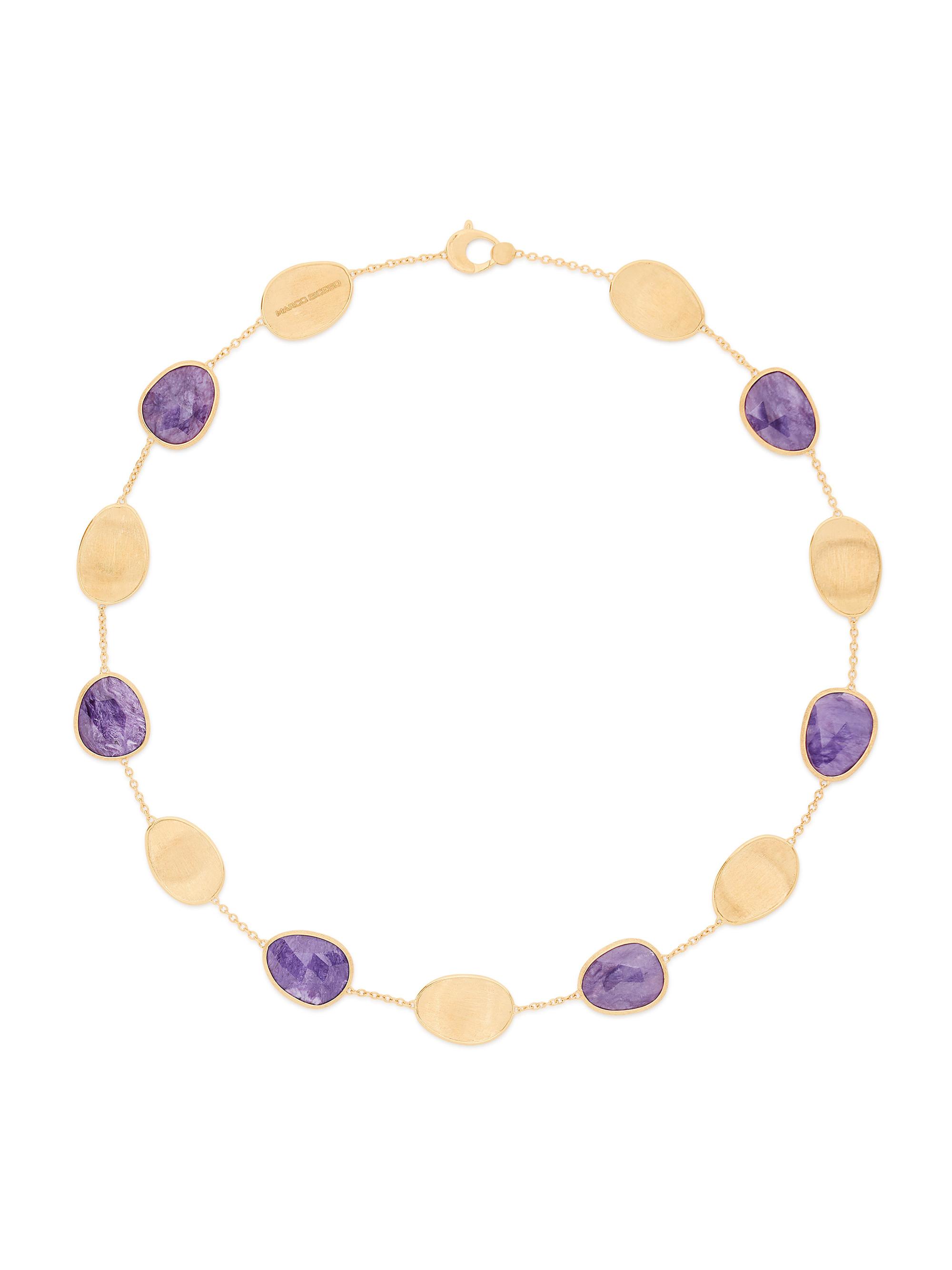 Marco Bicego Women's Lunaria 18K Yellow Gold & White Mother-Of-Pearl Necklace - Purple