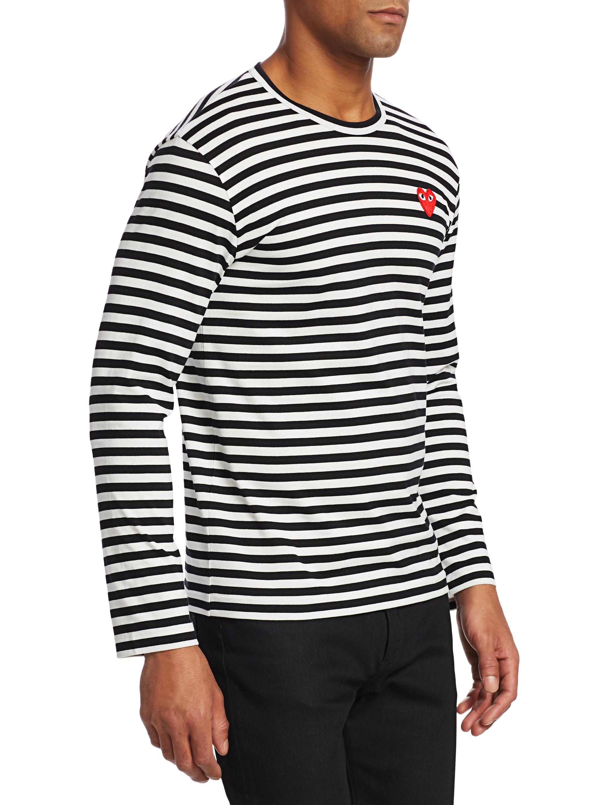 Comme des Garçons PLAY Mini Heart Long-Sleeve Cotton Tee | Saks
