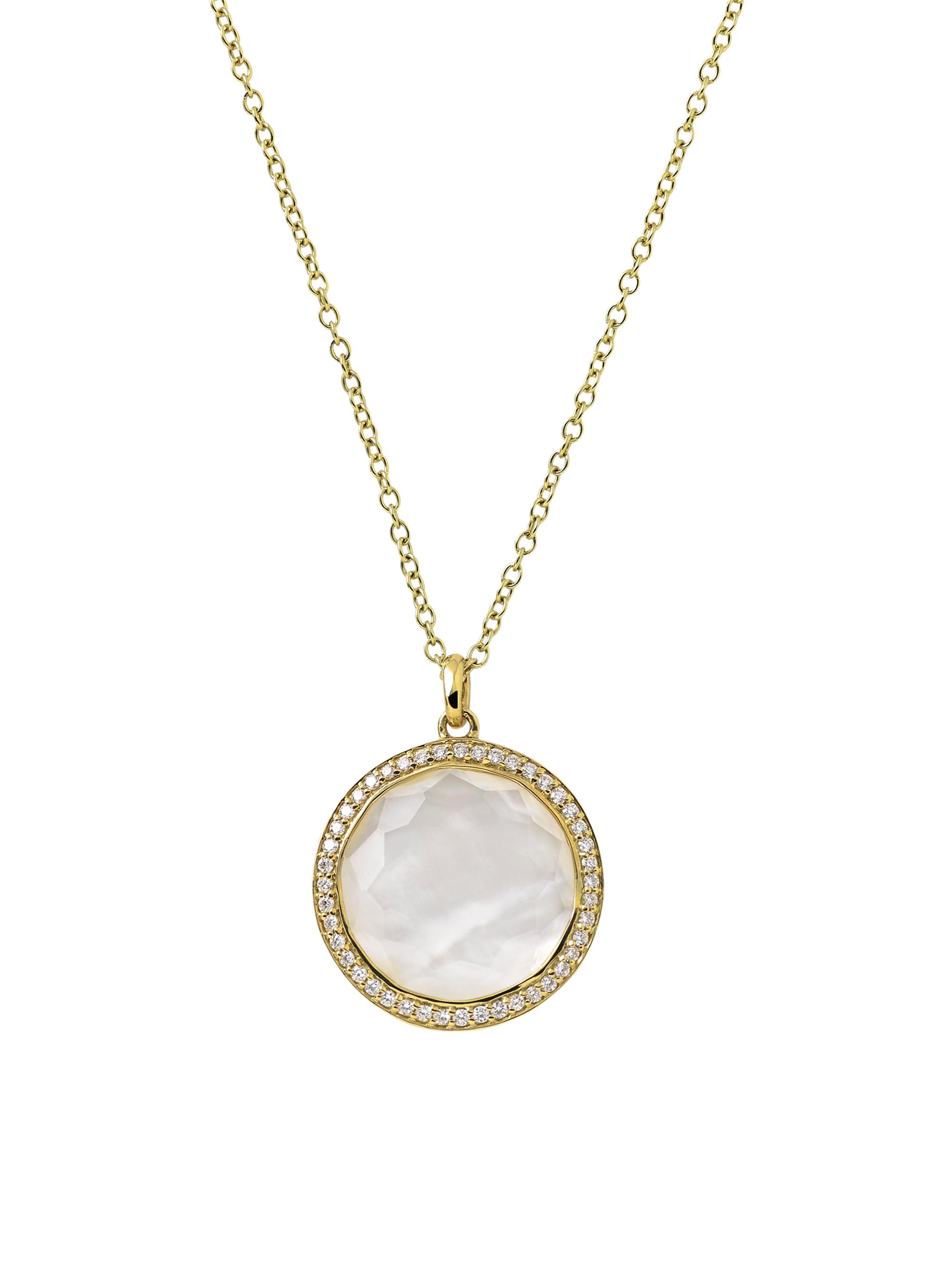 Ippolita Women's Lollipop K Yellow Gold, Doublet & Diamond Medium Pendant Necklace - Gold