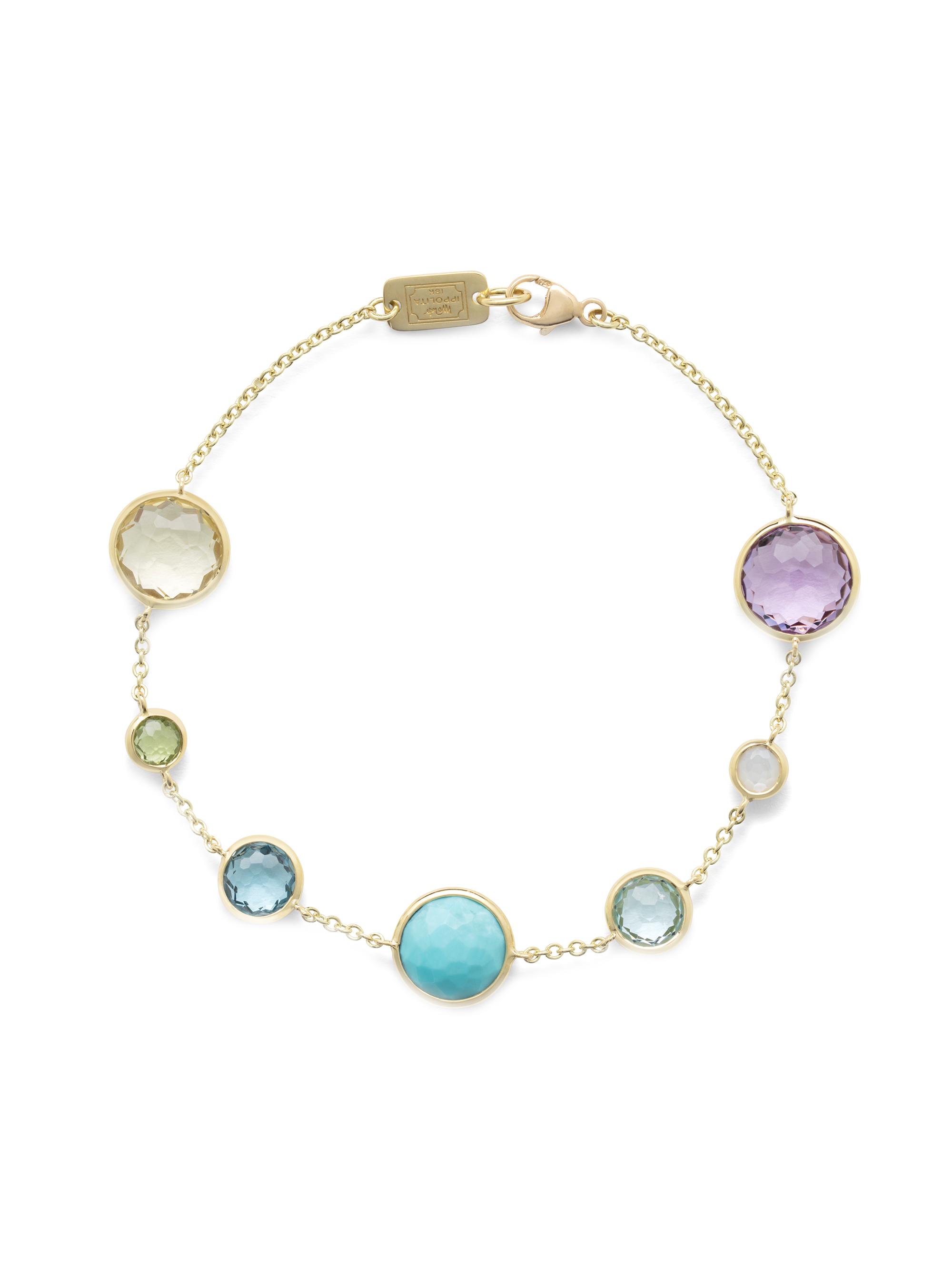 Ippolita Women's Lollipop 18K Yellow Gold & Multi-Stone Soft Bracelet - Gold