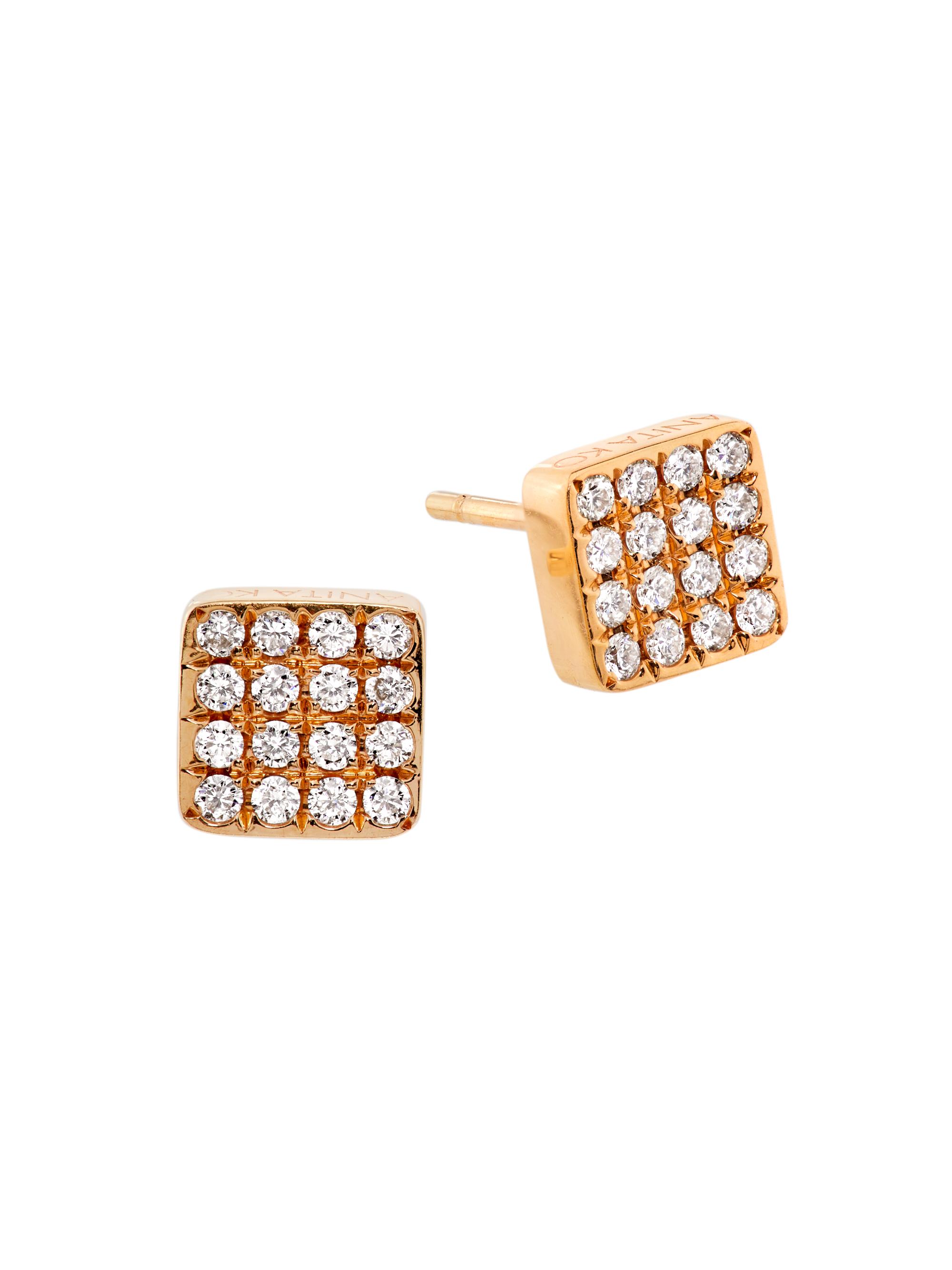 Anita Ko Women's Harlow 18K Yellow Gold & 0.33 TCW Diamond Stud Earrings - Rose Gold
