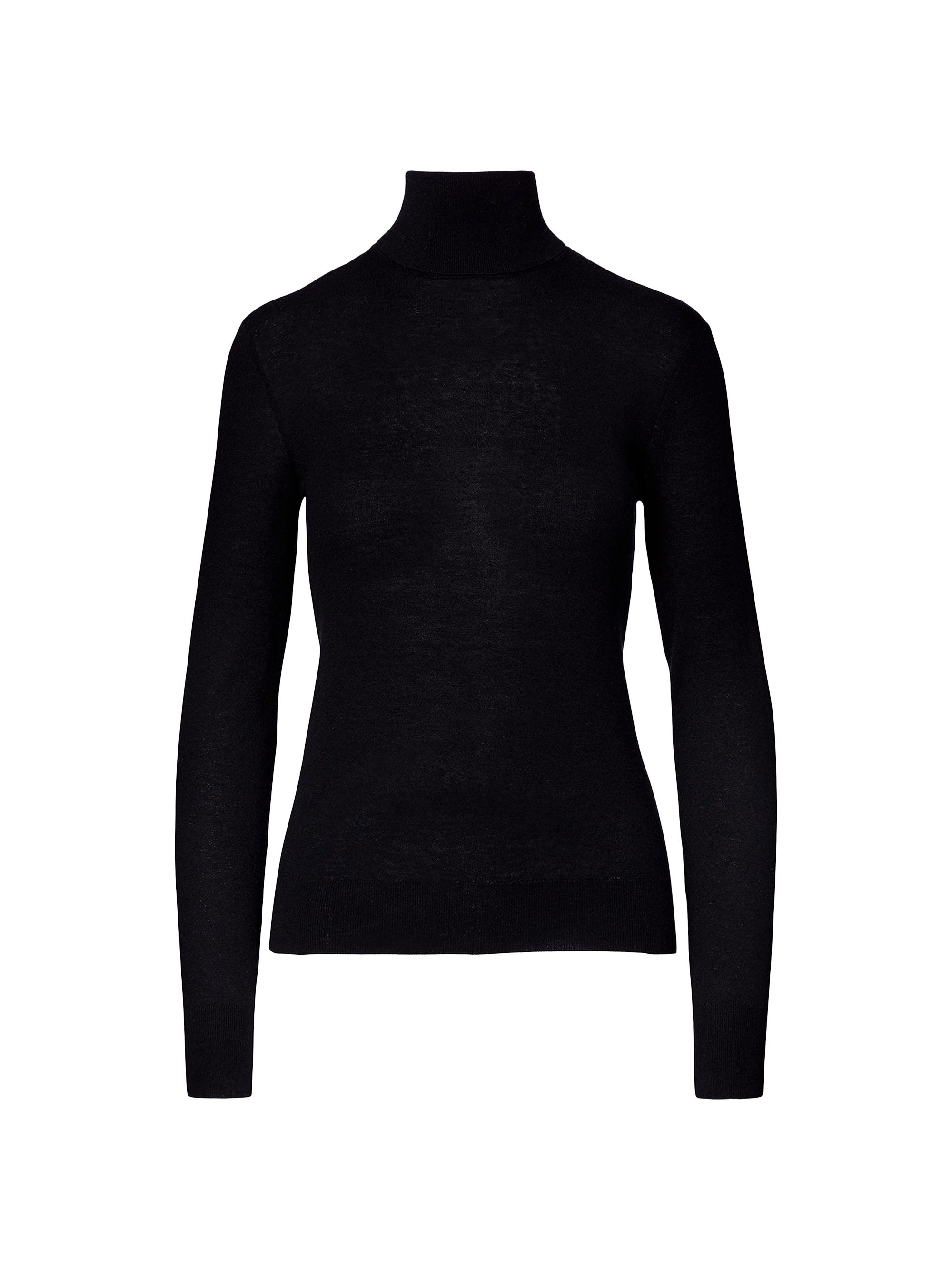 Ralph Lauren Purple Label logo-embellished turtleneck jumper - Black