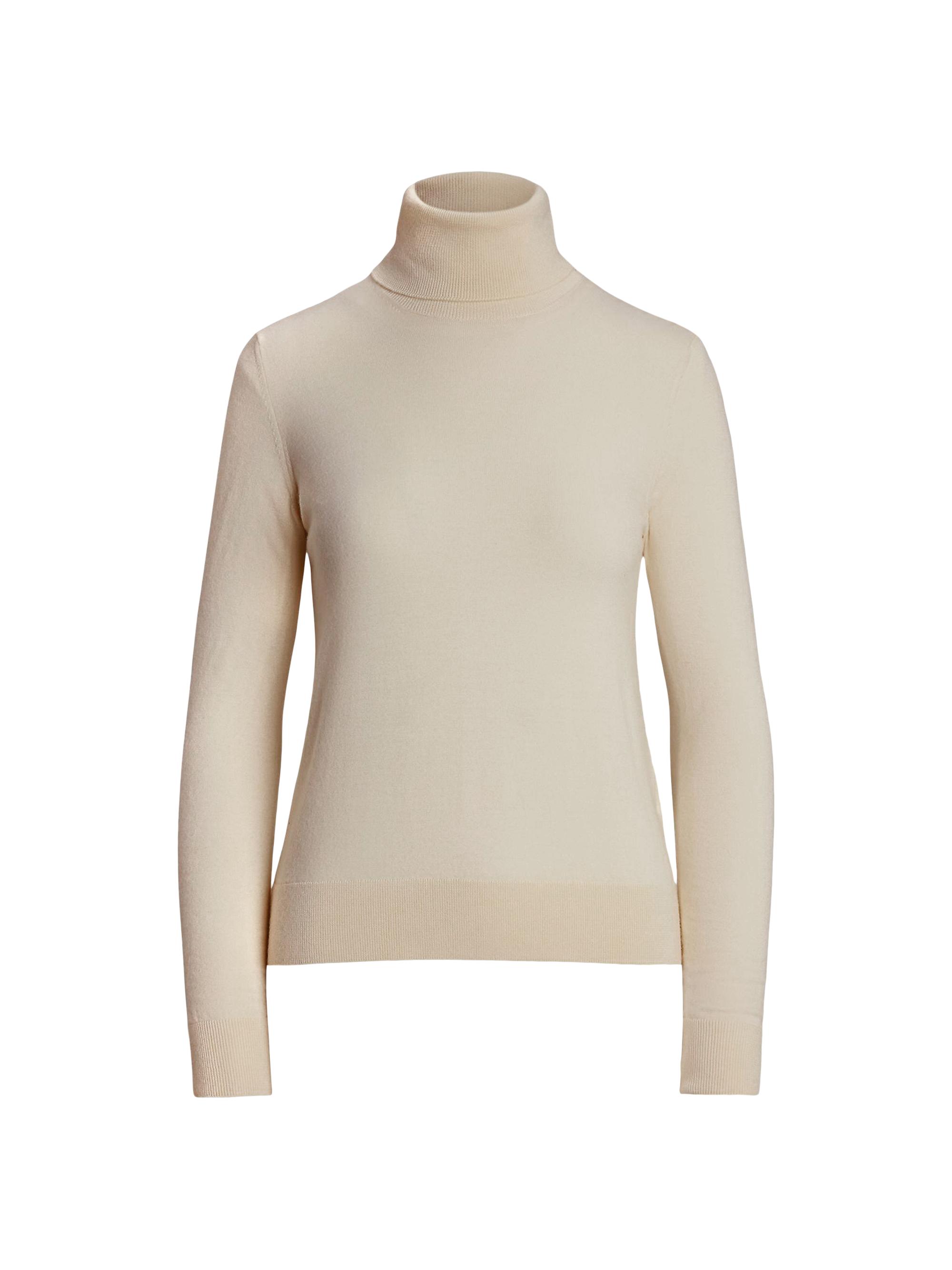 Ralph Lauren Collection Women's Iconic Style Cashmere Turtleneck Sweater - Lux Cream