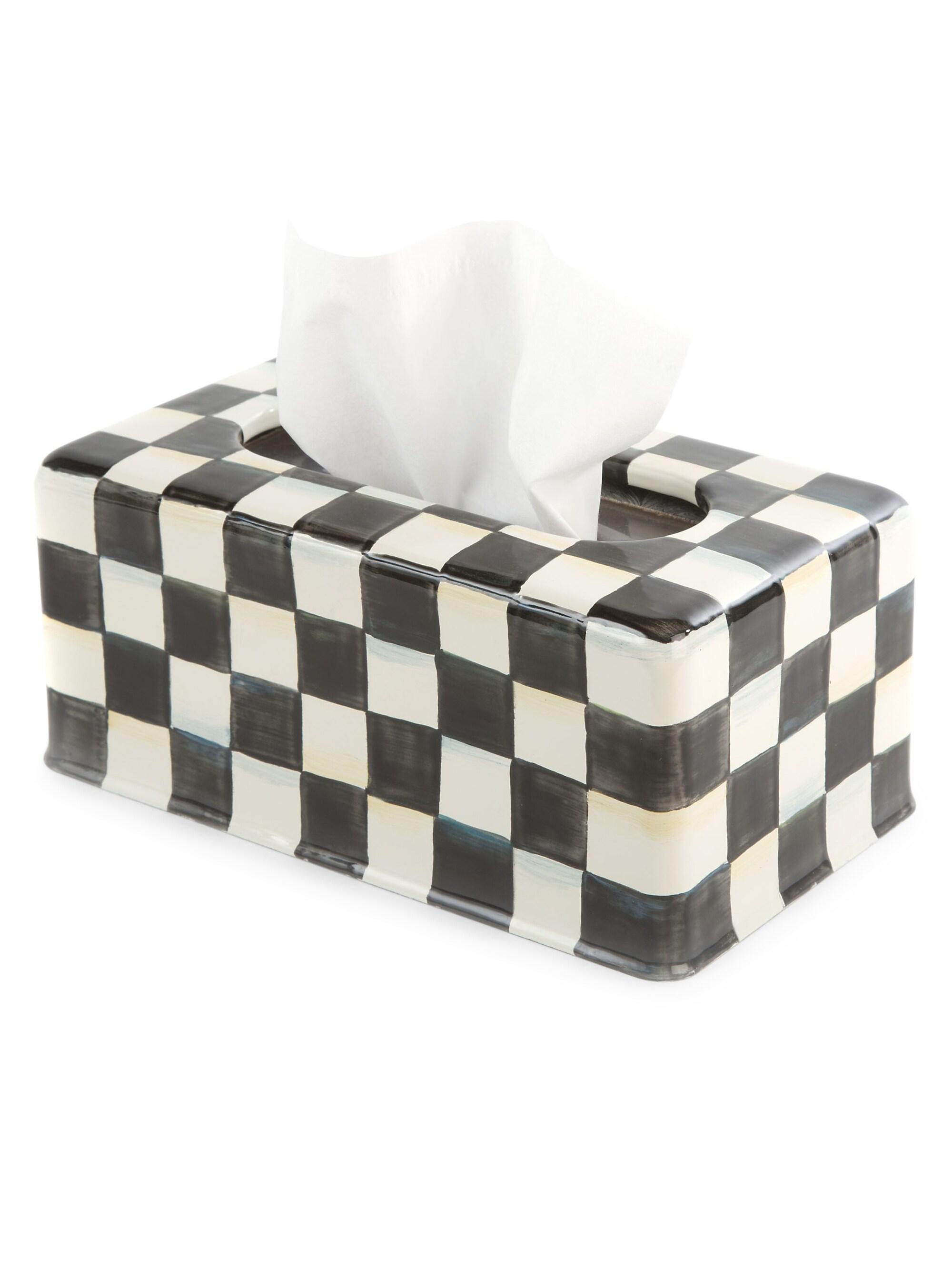 MacKenzie-Childs Courtly Check Tissue Box Cover