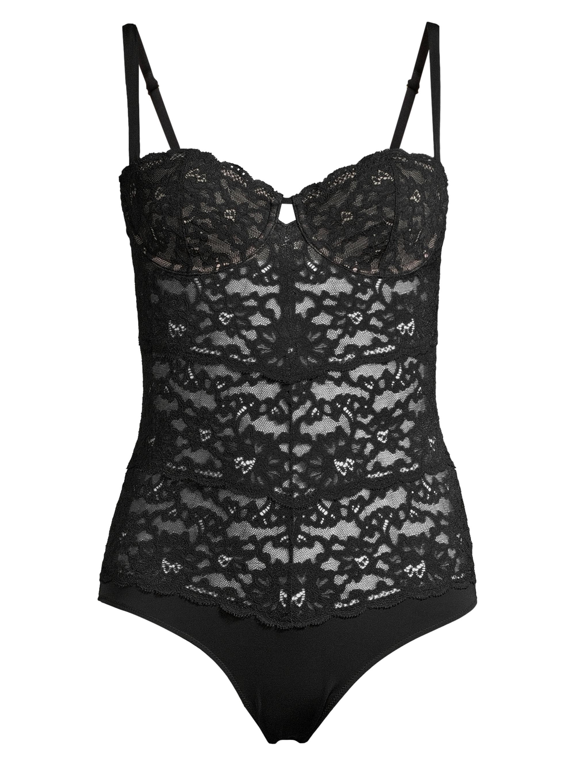 Fleur du Mal Charlotte Lace Balconette Bodysuit Saks Fifth Avenue