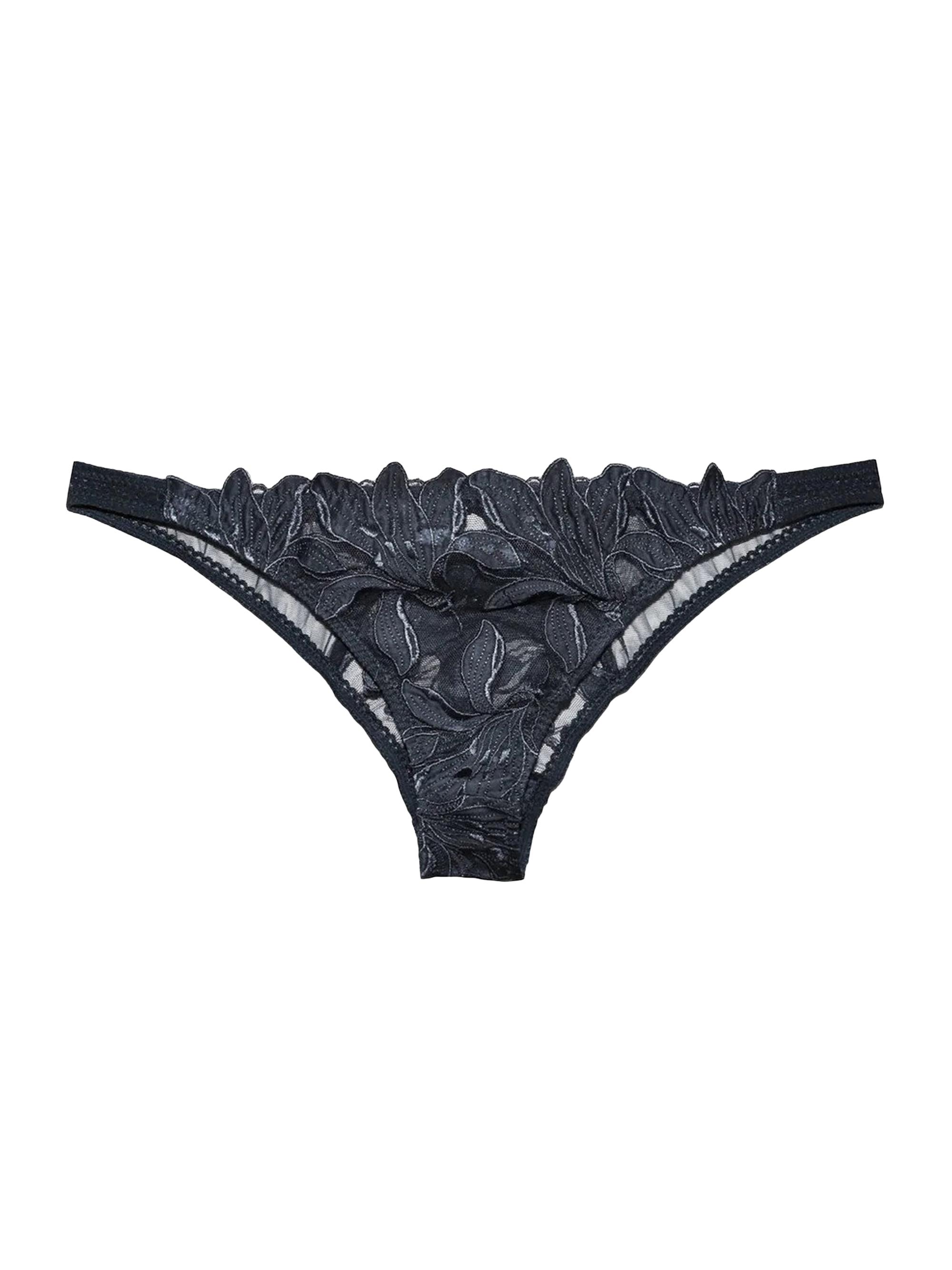Fleur du Mal Women's Lily Lace Cheeky Brief - Black