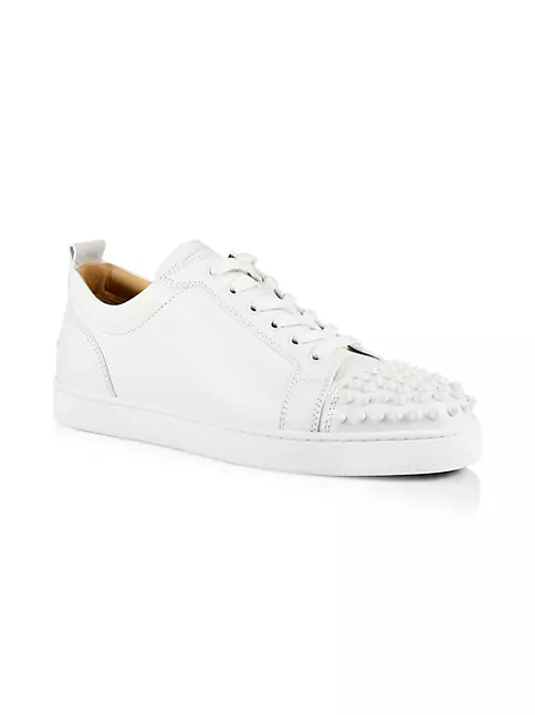 Christian Louboutin Multi/White Mat Version Louis Junior Spikes Shoes | aumi4