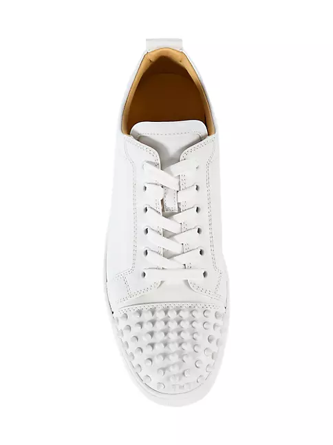Christian Louboutin Louis Junior Spikes Leather Sneaker in Blue