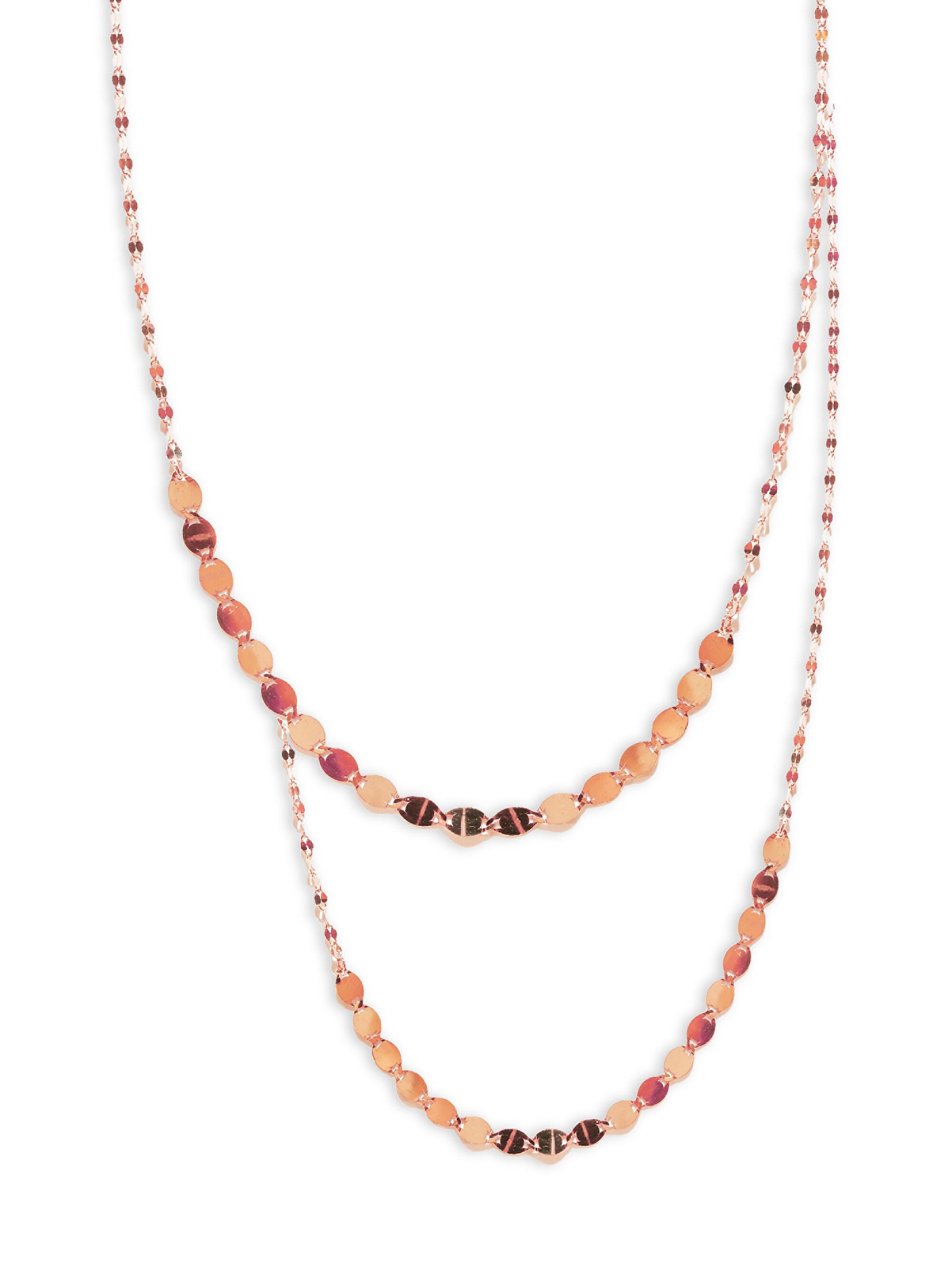 Lana Women's Nude Duo 14K Rose Gold Necklace - Rose Gold