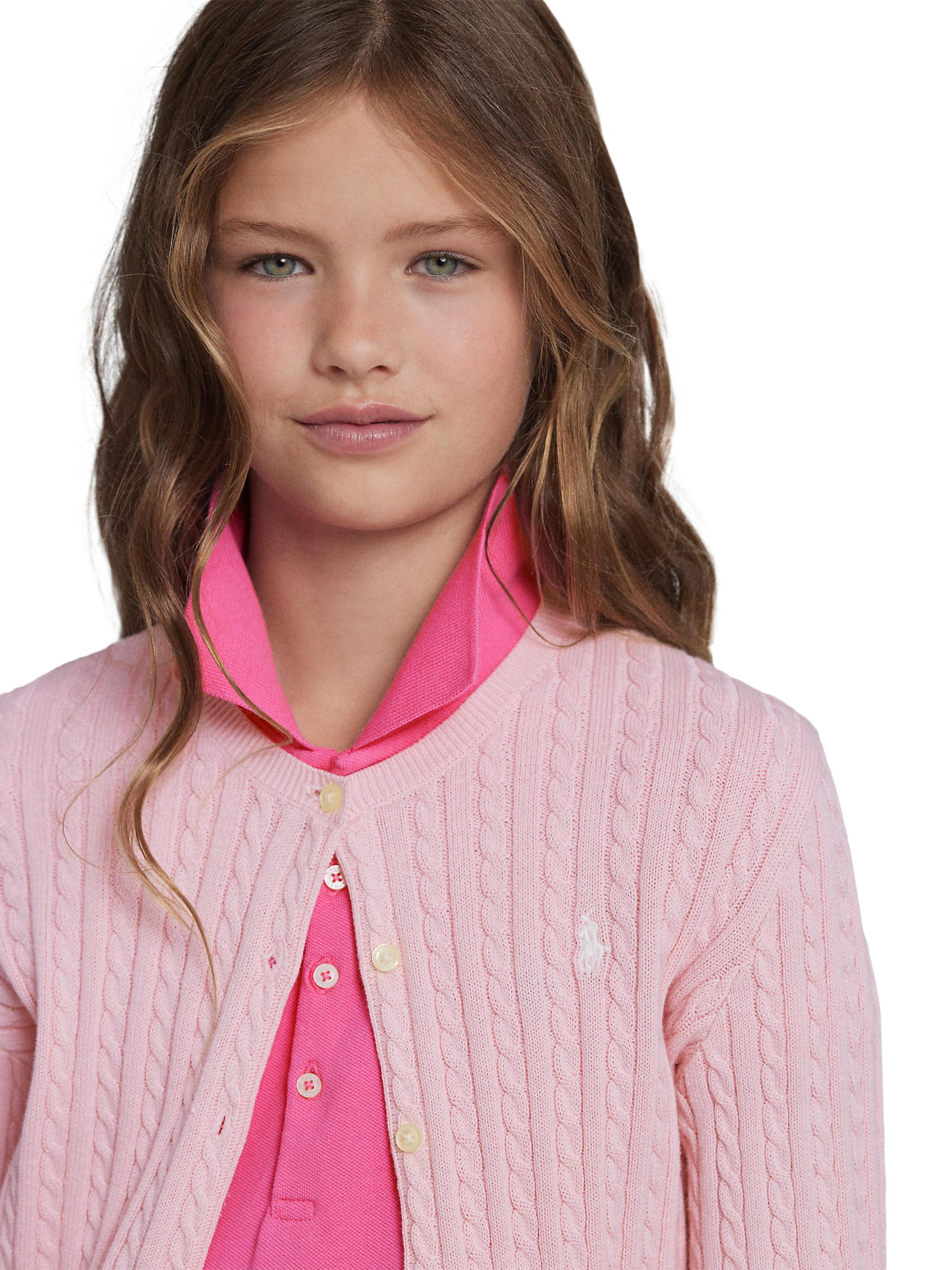 Girl Cable Knit Polo Top - SG2511097