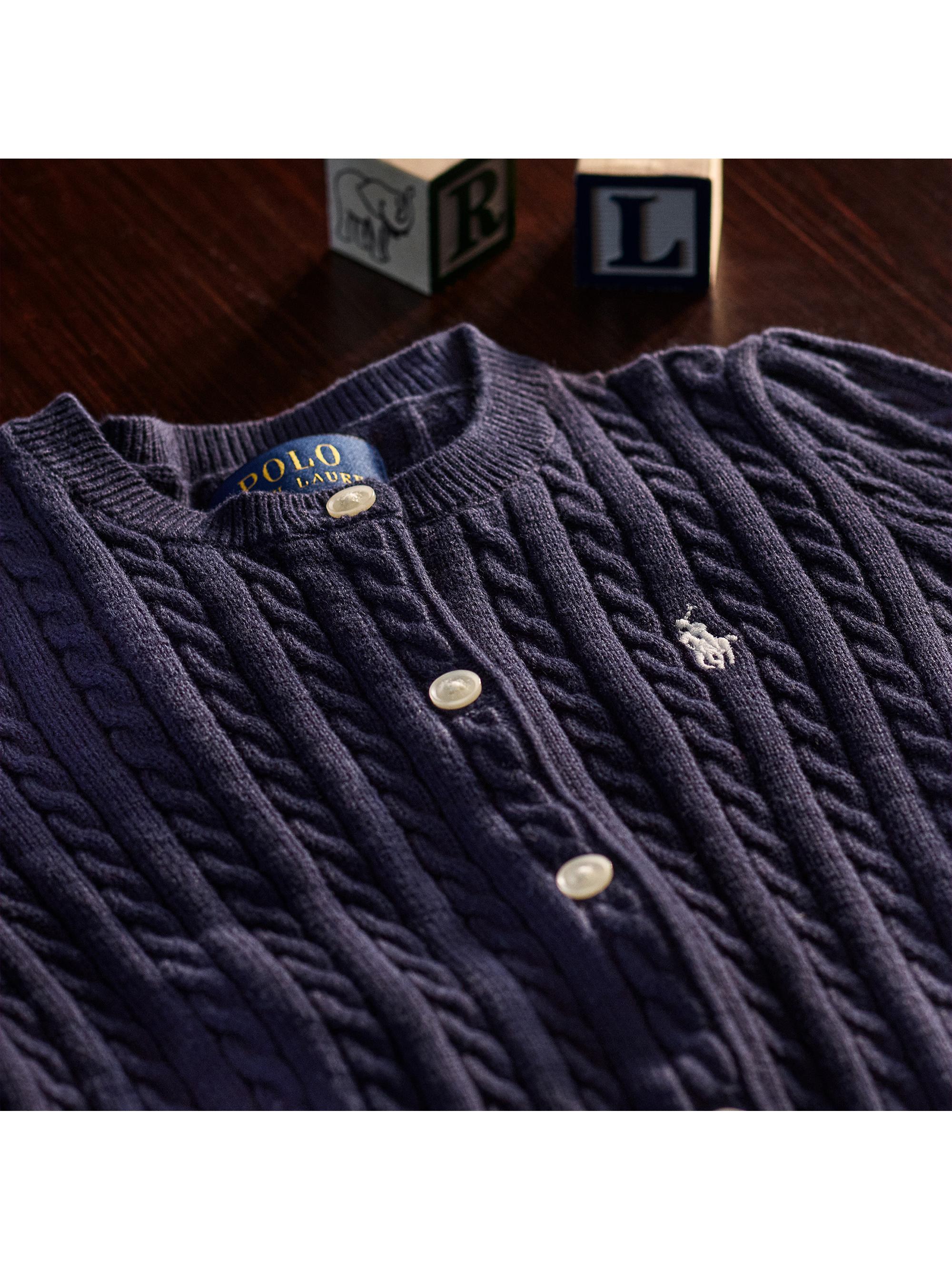 Girl's Cable-Knit Cotton Cardigan