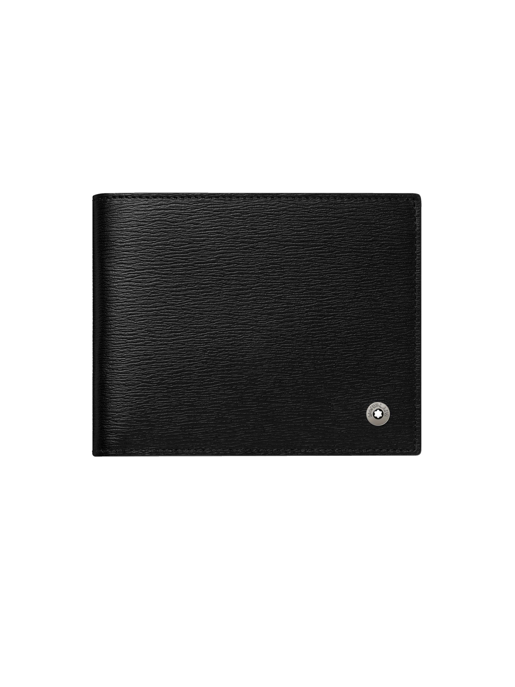 Montblanc Men's Logo Leather Bi-Fold Wallet - Black