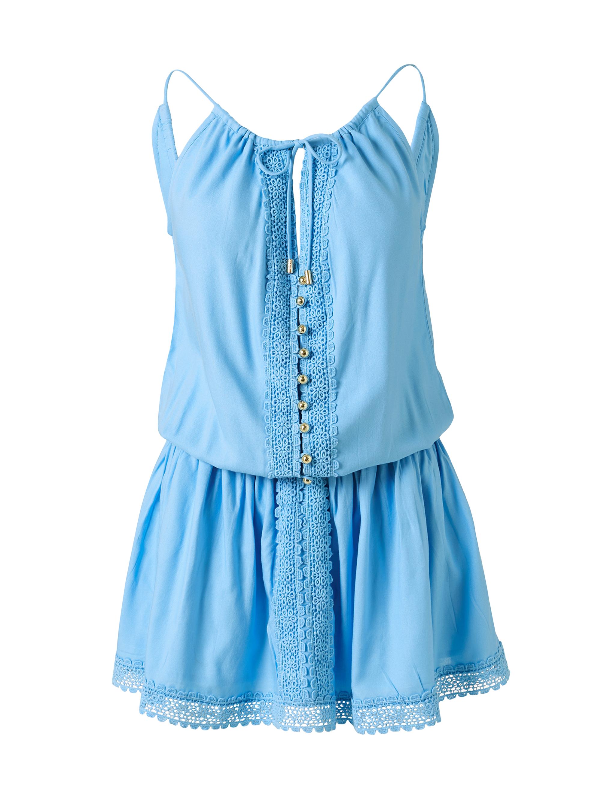 Melissa Odabash Women's Chelsea Cotton Short Dress - Blue