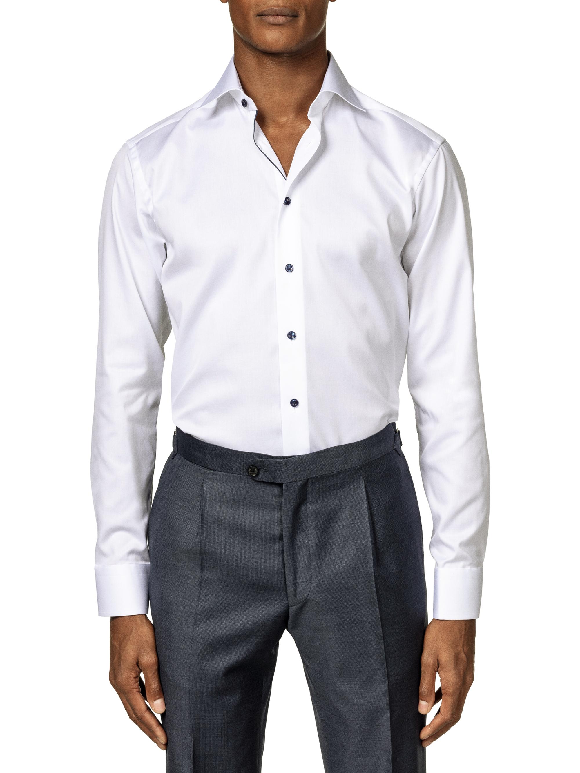 eton slim fit twill dress shirt ETON Slim Twill Dress Shirt in Light Blue