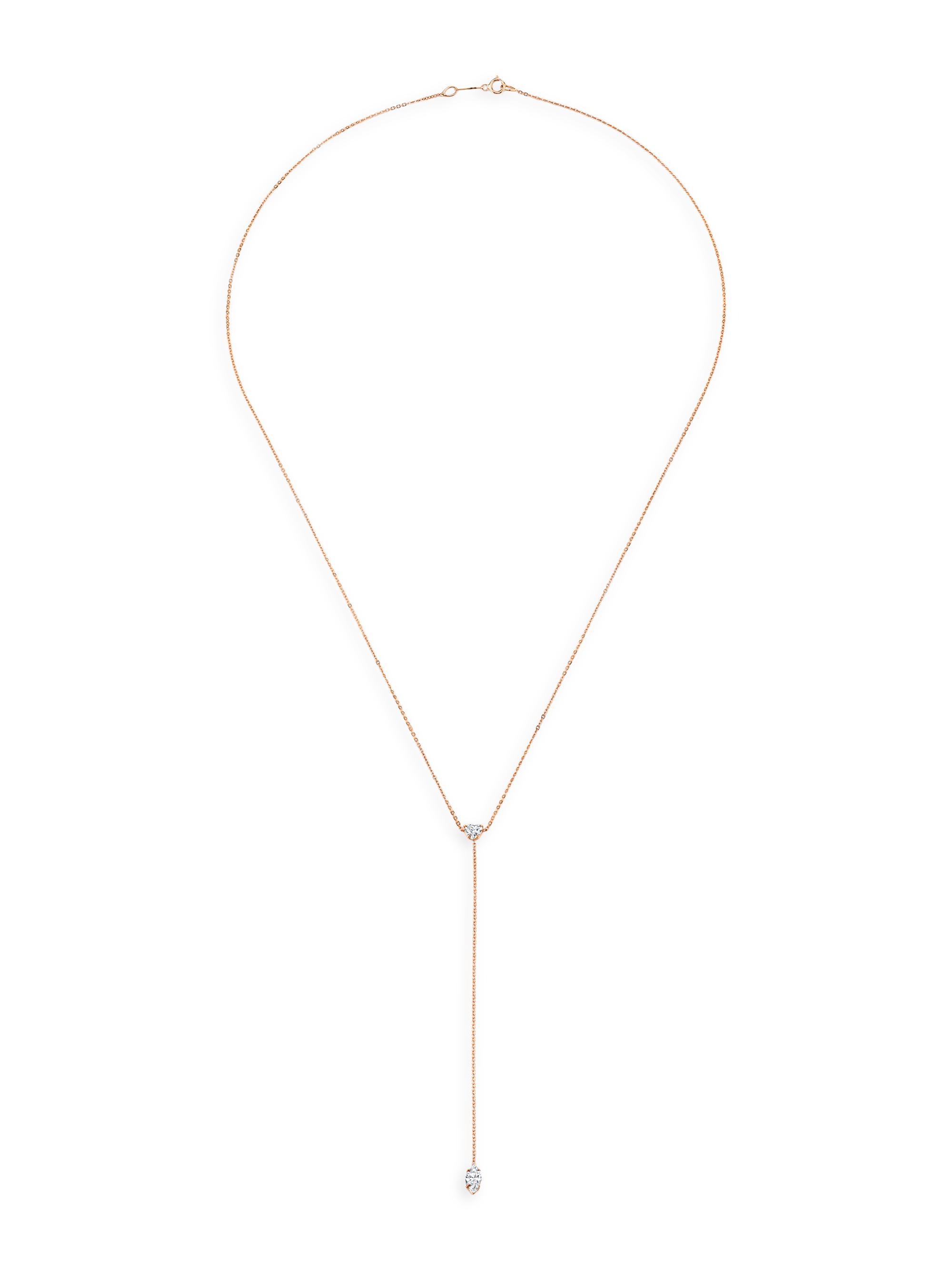 Anita Ko Women's 18K Rose Gold & 0.55 TCW Diamond Lariat Necklace - Rose Gold