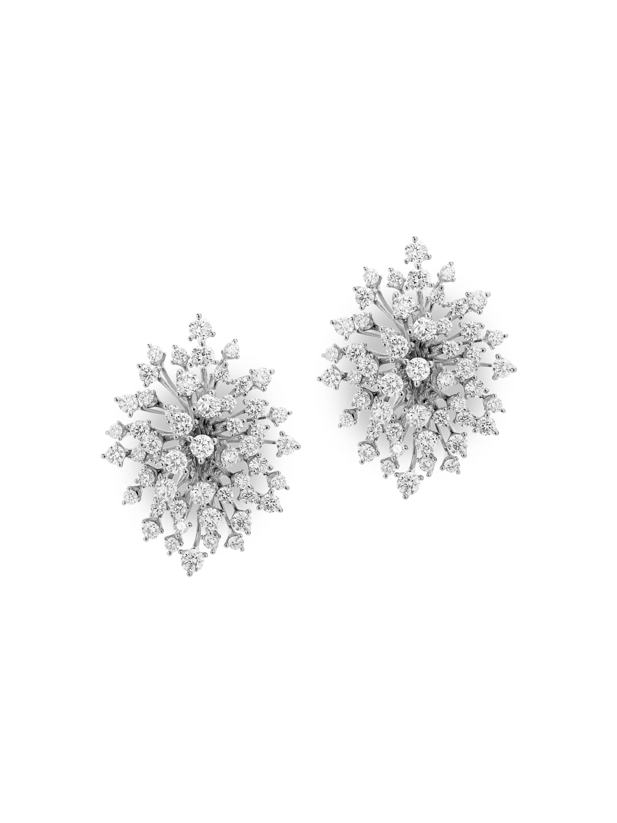 Hueb Women's Luminus 18K White Gold & Diamond Starburst Earrings - White Gold