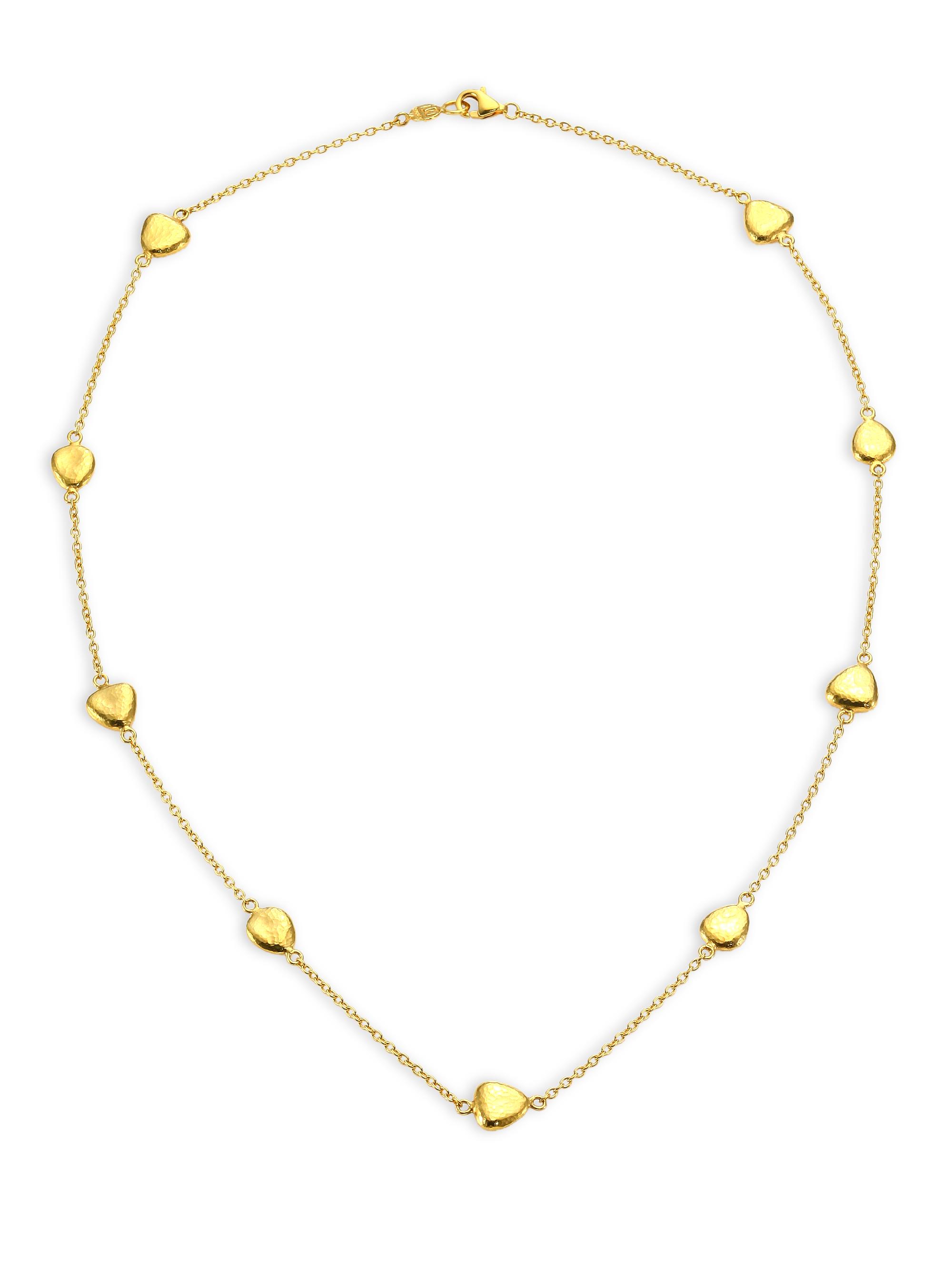 Gurhan Women's 22K Gold Pebble Station Necklace - Gold