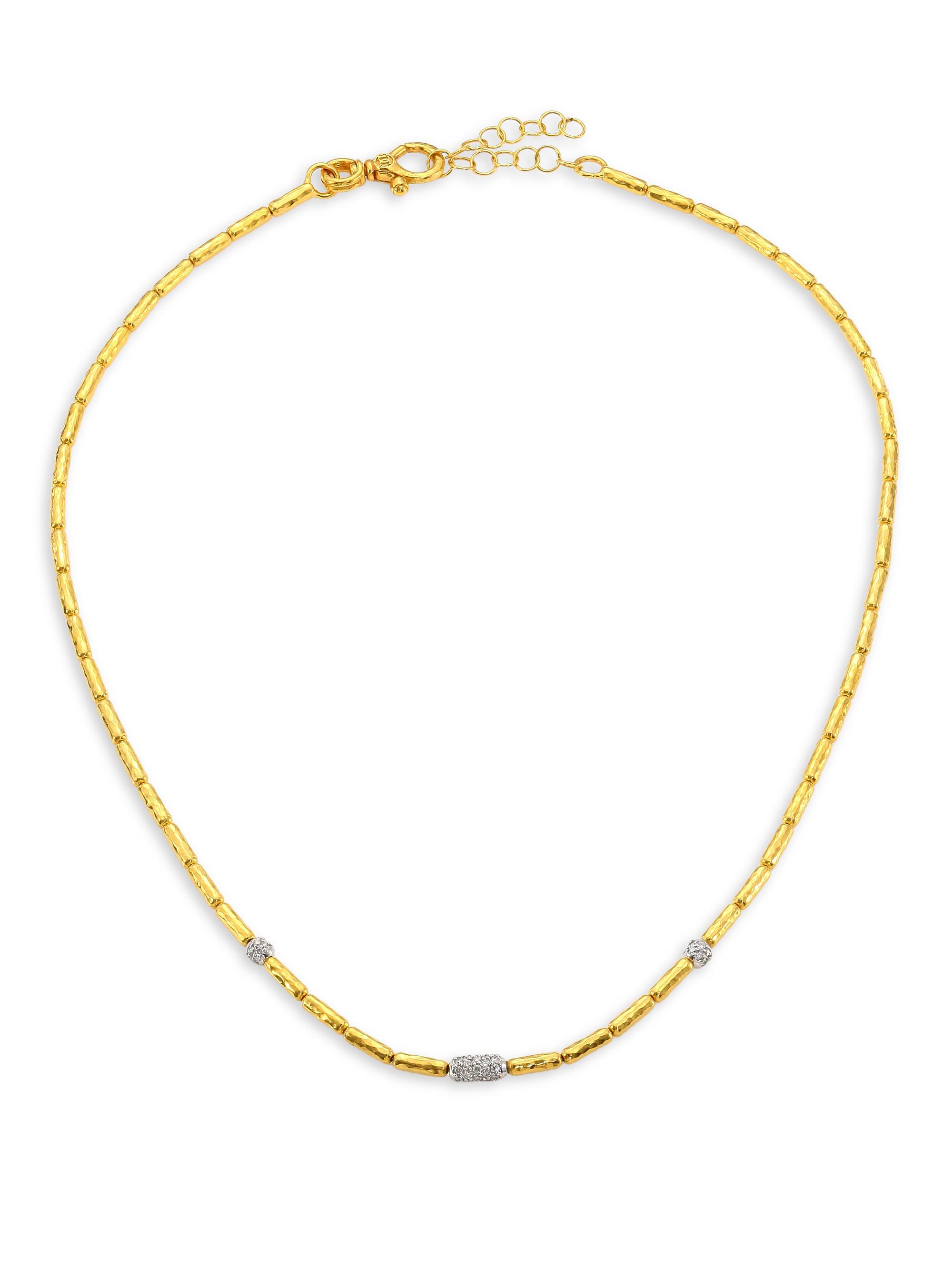 Gurhan Women's Vertigo 24K Gold & Diamond Single Strand Necklace - Gold
