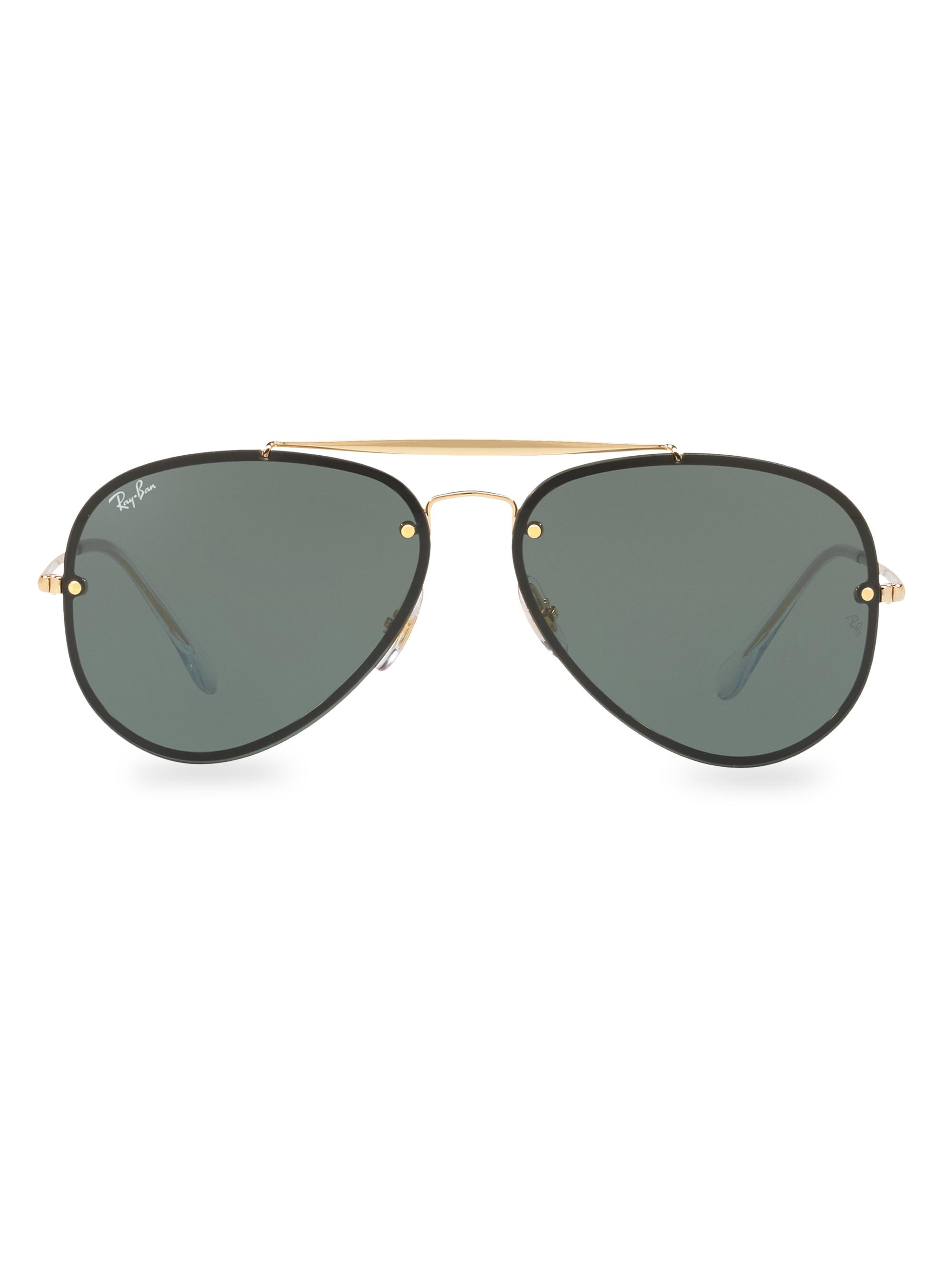 Ray-Ban Women's RB3584 61MM Blaze Aviator Sunglasses - Gold