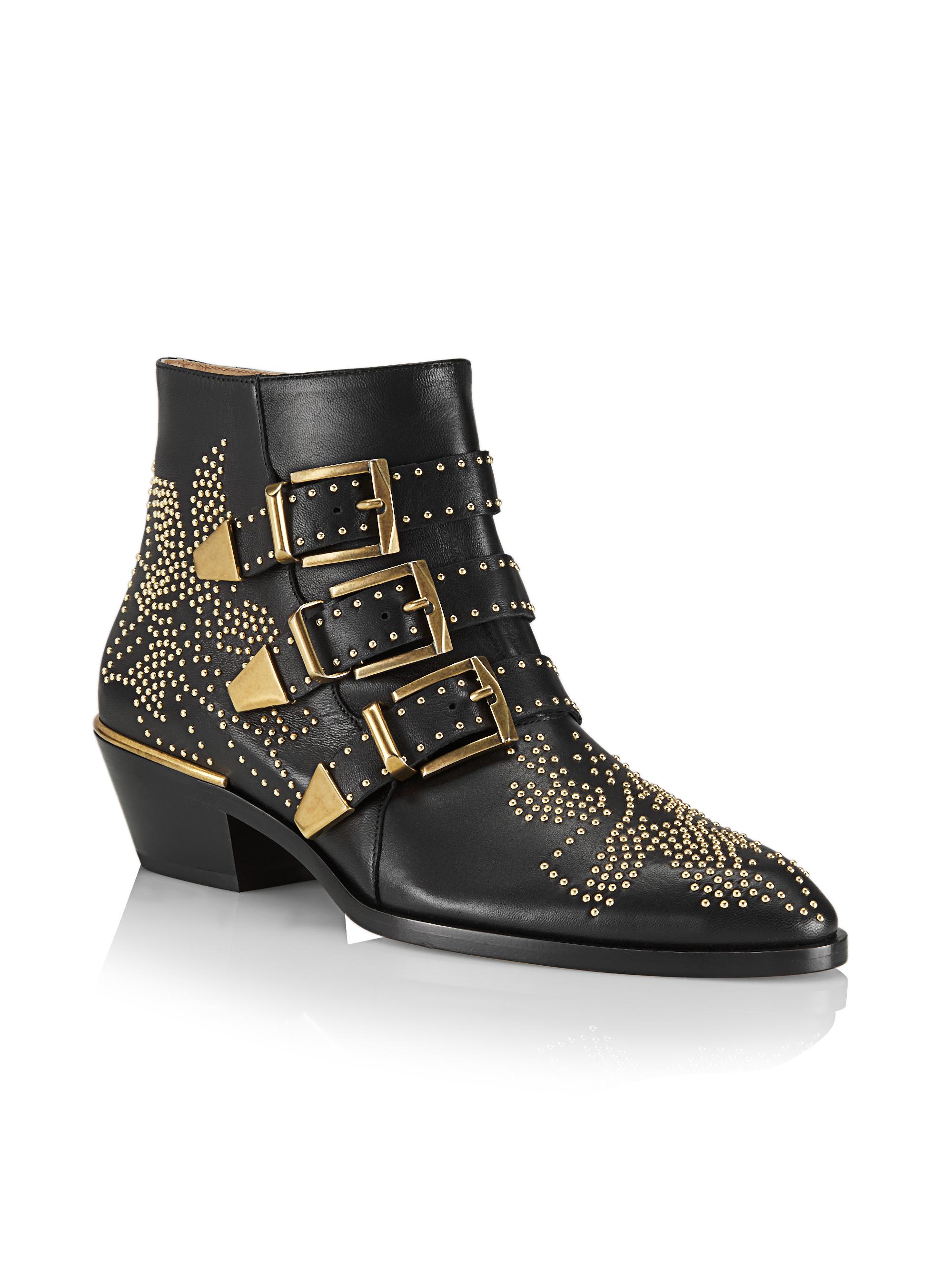Chloé Susanna Studded Leather Ankle Boots Saks Fifth Avenue