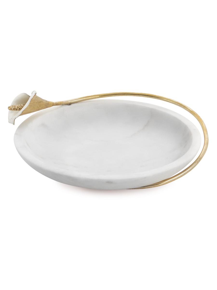Michael Aram Calla Lily Marble Dish In White