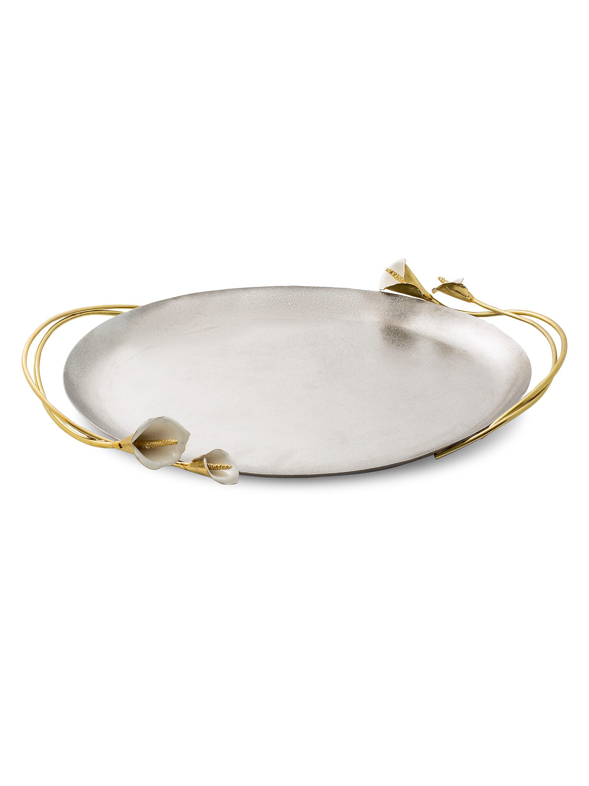 Michael Aram Calla Lily Oval Tray - Silver