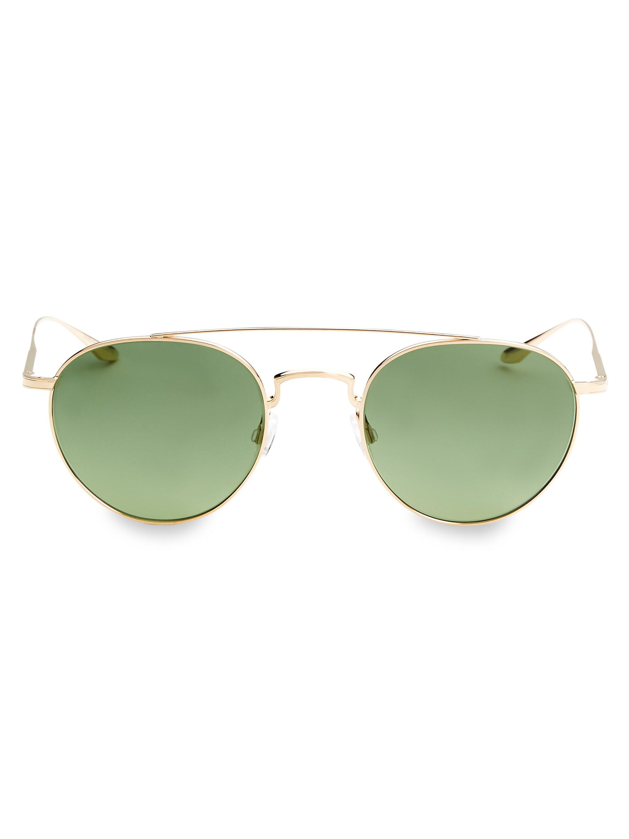 Barton Perreira Men's Aviator Sunglasses - Green