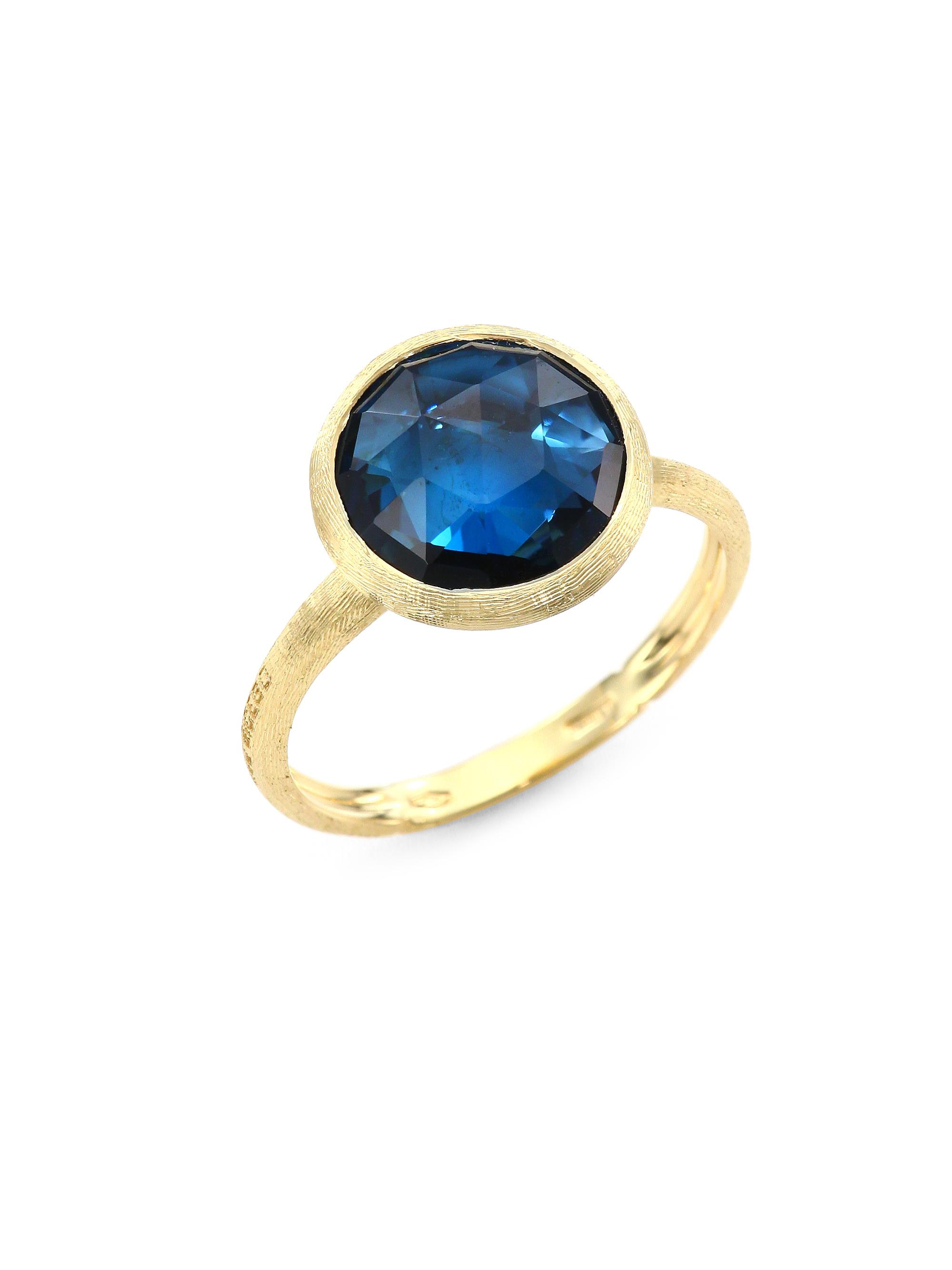 Marco Bicego Women's Jaipur London Blue Topaz Statement Ring - Yellow Gold