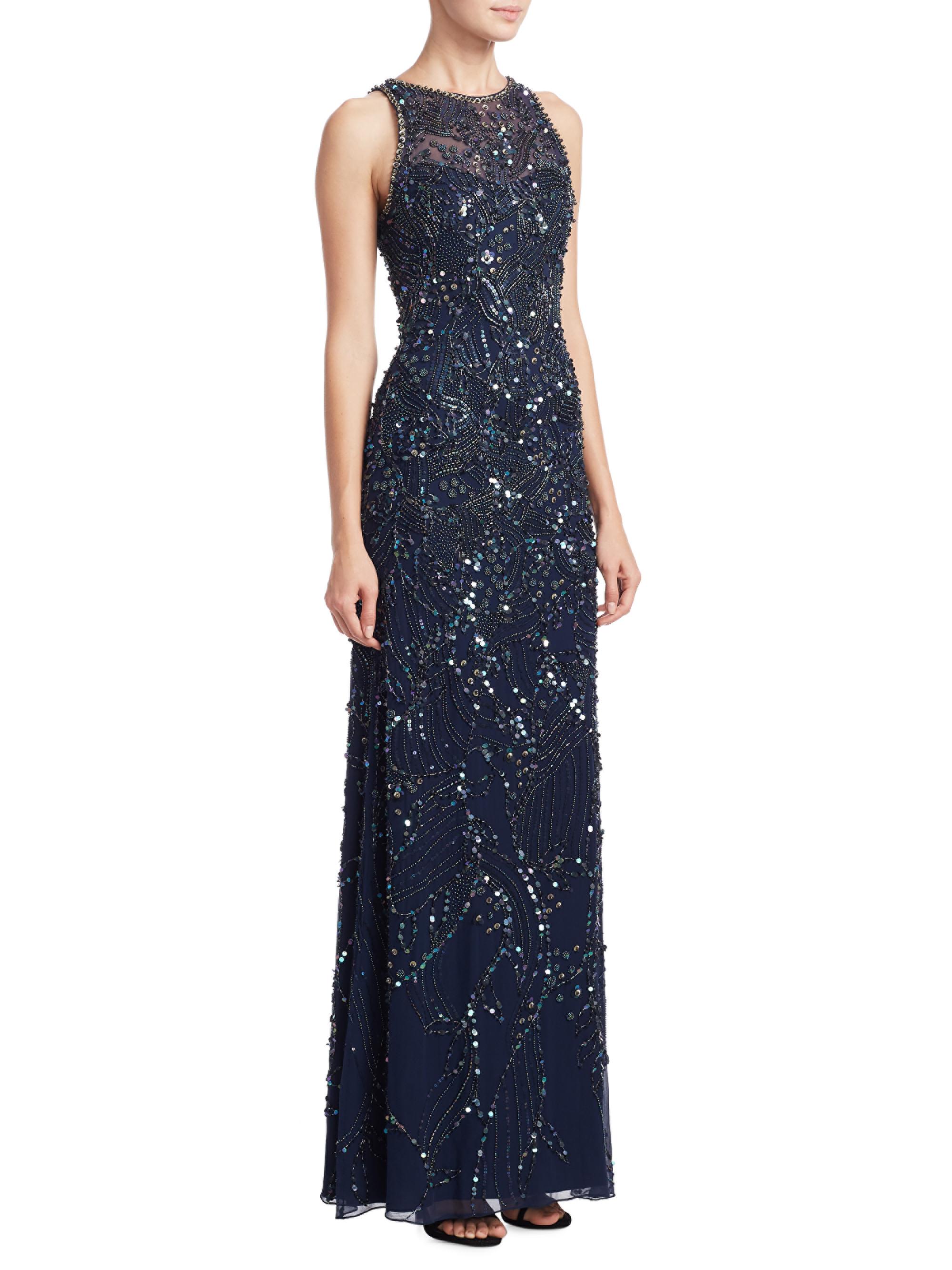 jenny packham navy beaded dress Margot Midi Beaded Dress in Porcelain Blue main image 1