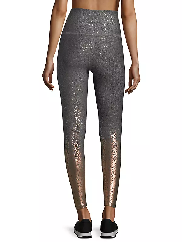 Beyond Yoga Alloy Ombre High-Waisted Midi Leggings Tinted Rose