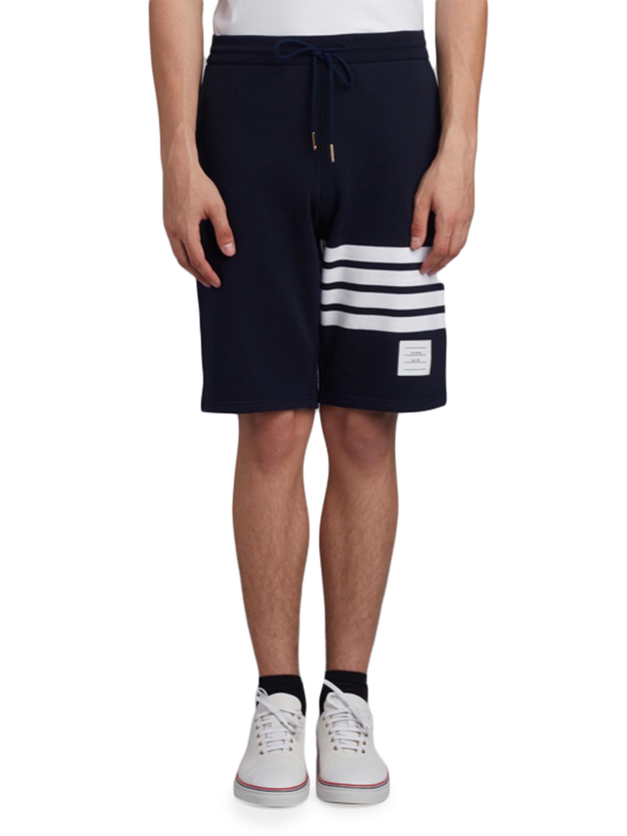 Thom Browne Men's Classic Drawstring Cotton Sweatshorts - Navy