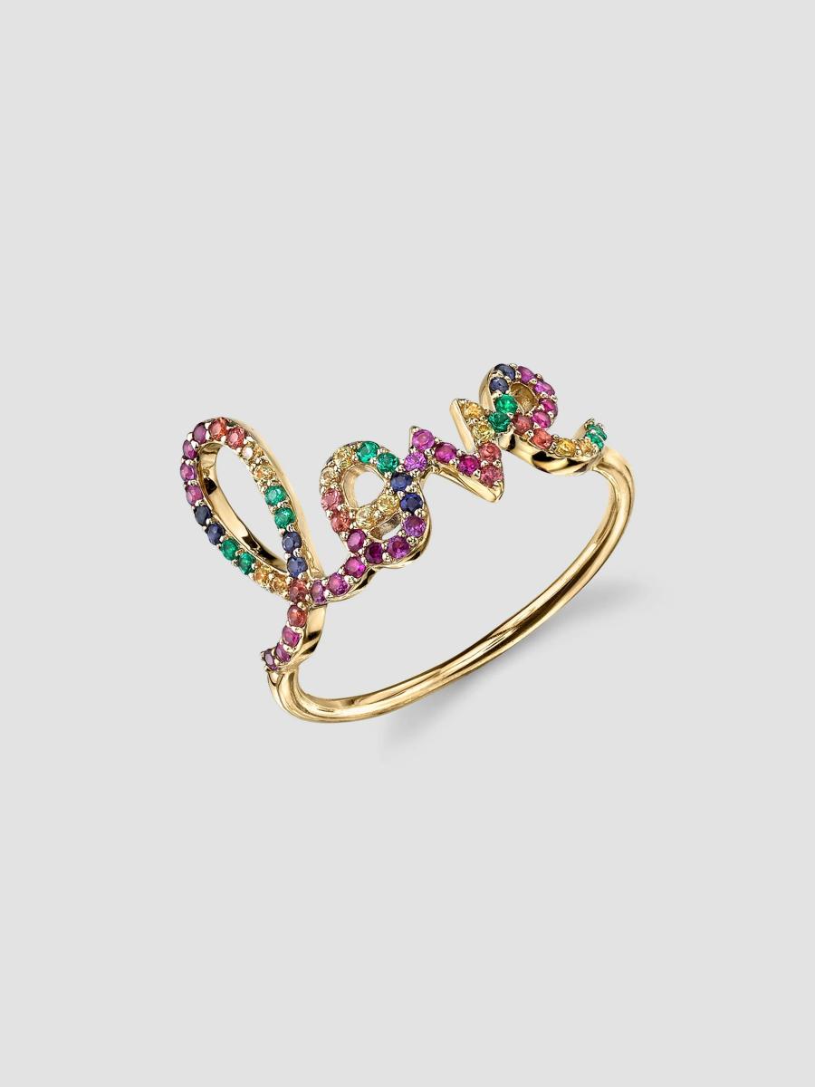 Sydney Evan Bright Smiles 14K Yellow Gold & Rainbow Sapphire Large ...