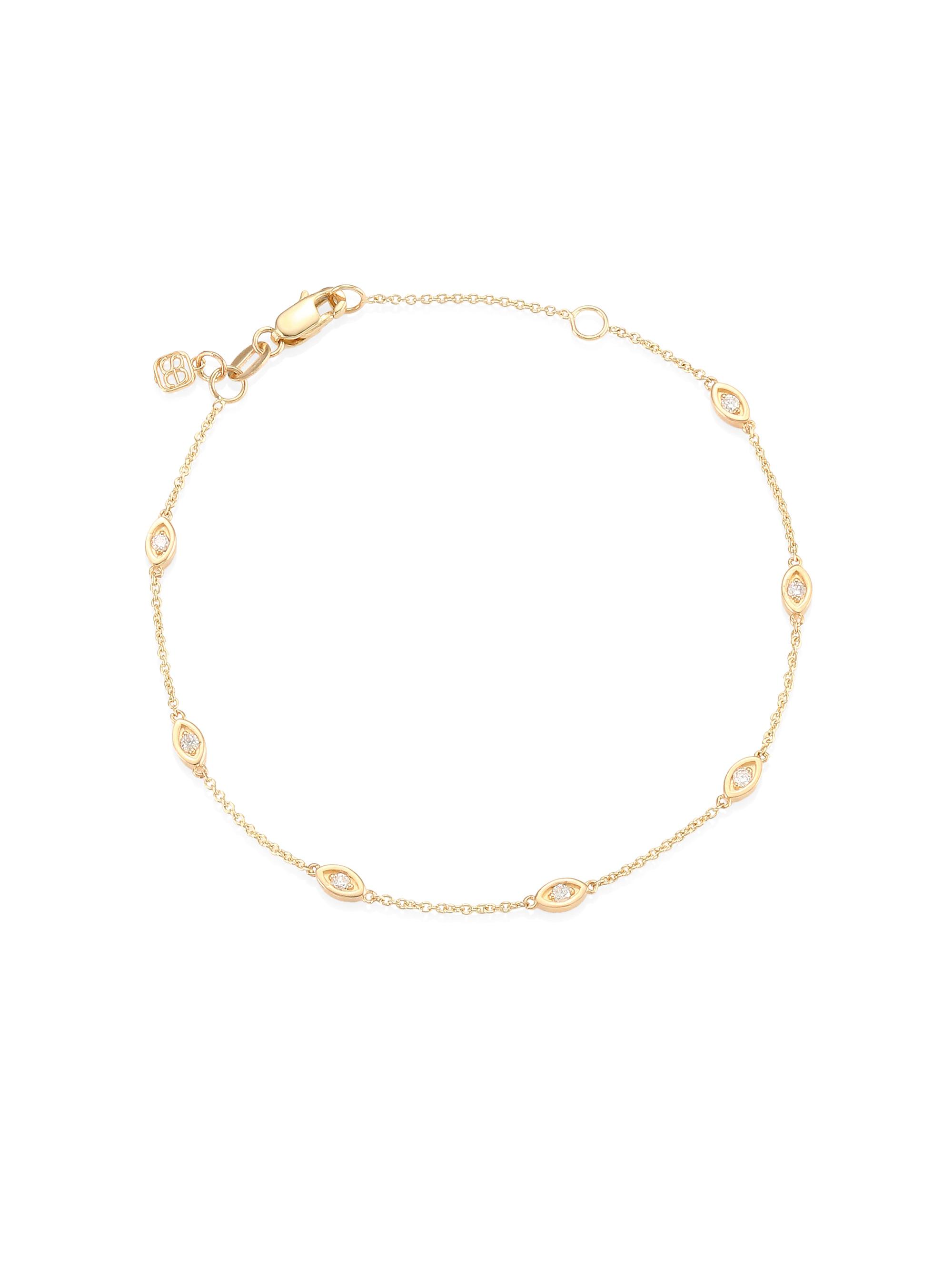 Sydney Evan Women's Marquis Eye Station Bracelet