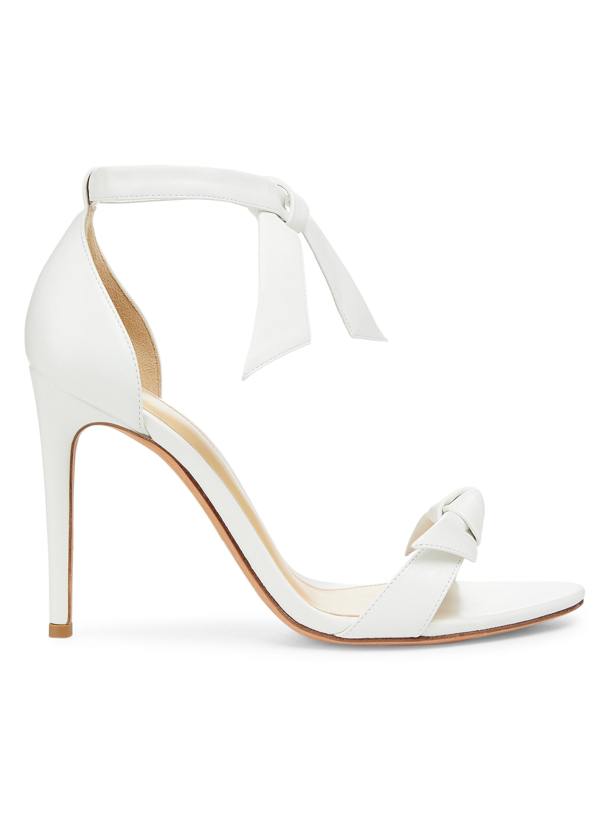 Alexandre Birman Women's Clarita Bow Leather Sandals - White