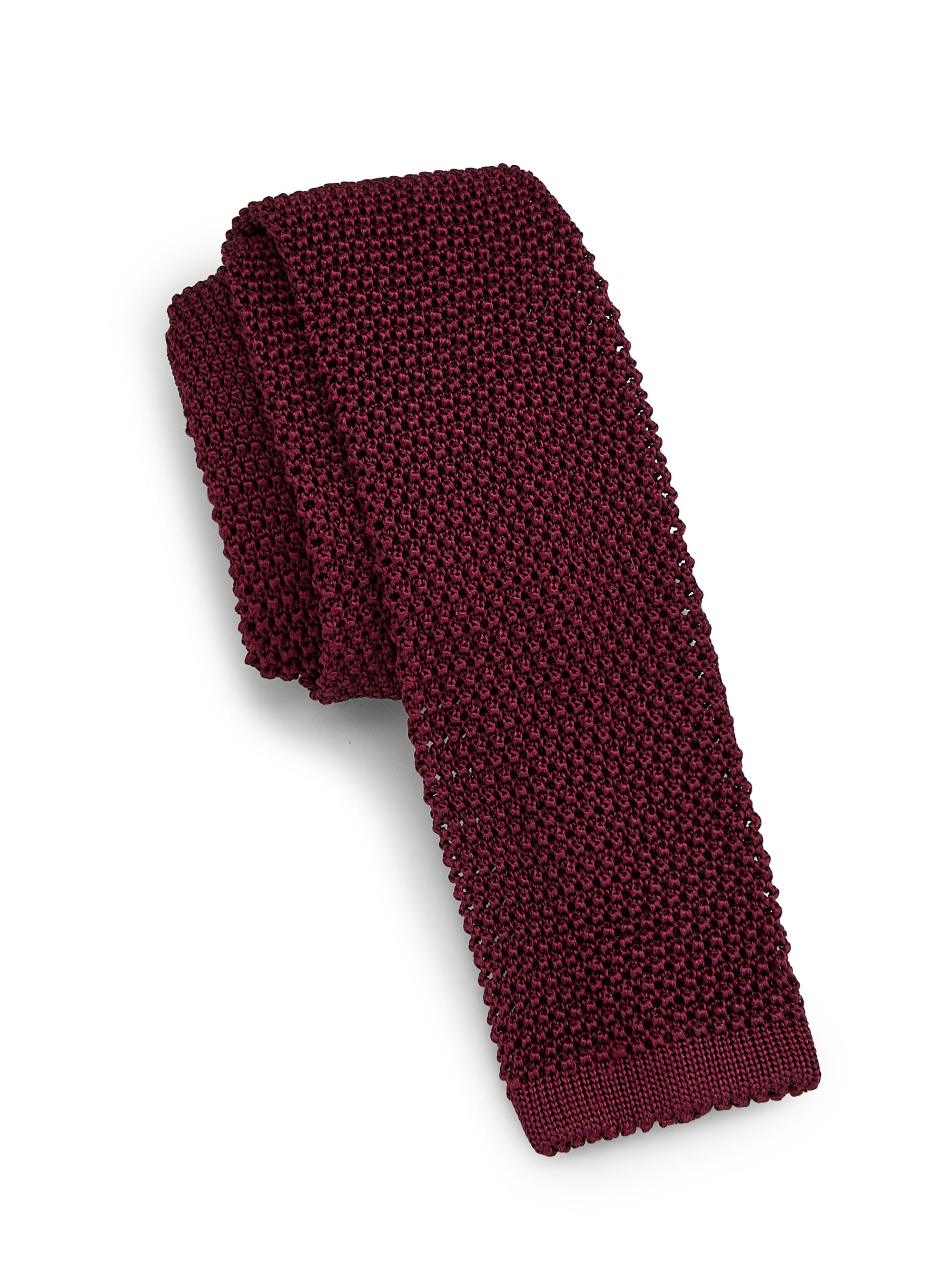 Charvet Men's Knit Silk Tie - Burgundy