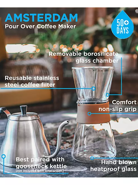 pour over coffee maker perfect hand
