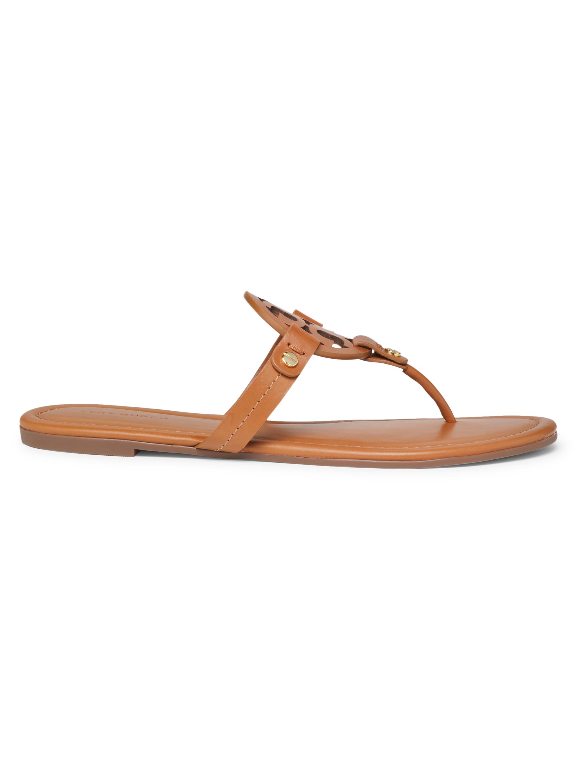 Tory Burch Women's Miller Leather Thong Sandals - Vintage Vachetta