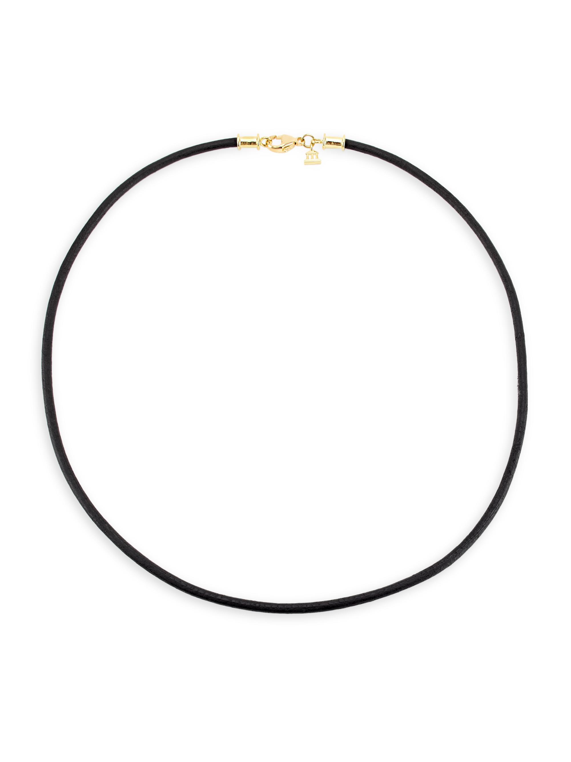 Temple St. Clair Women's Florence86 Leather Cord Necklace - Black