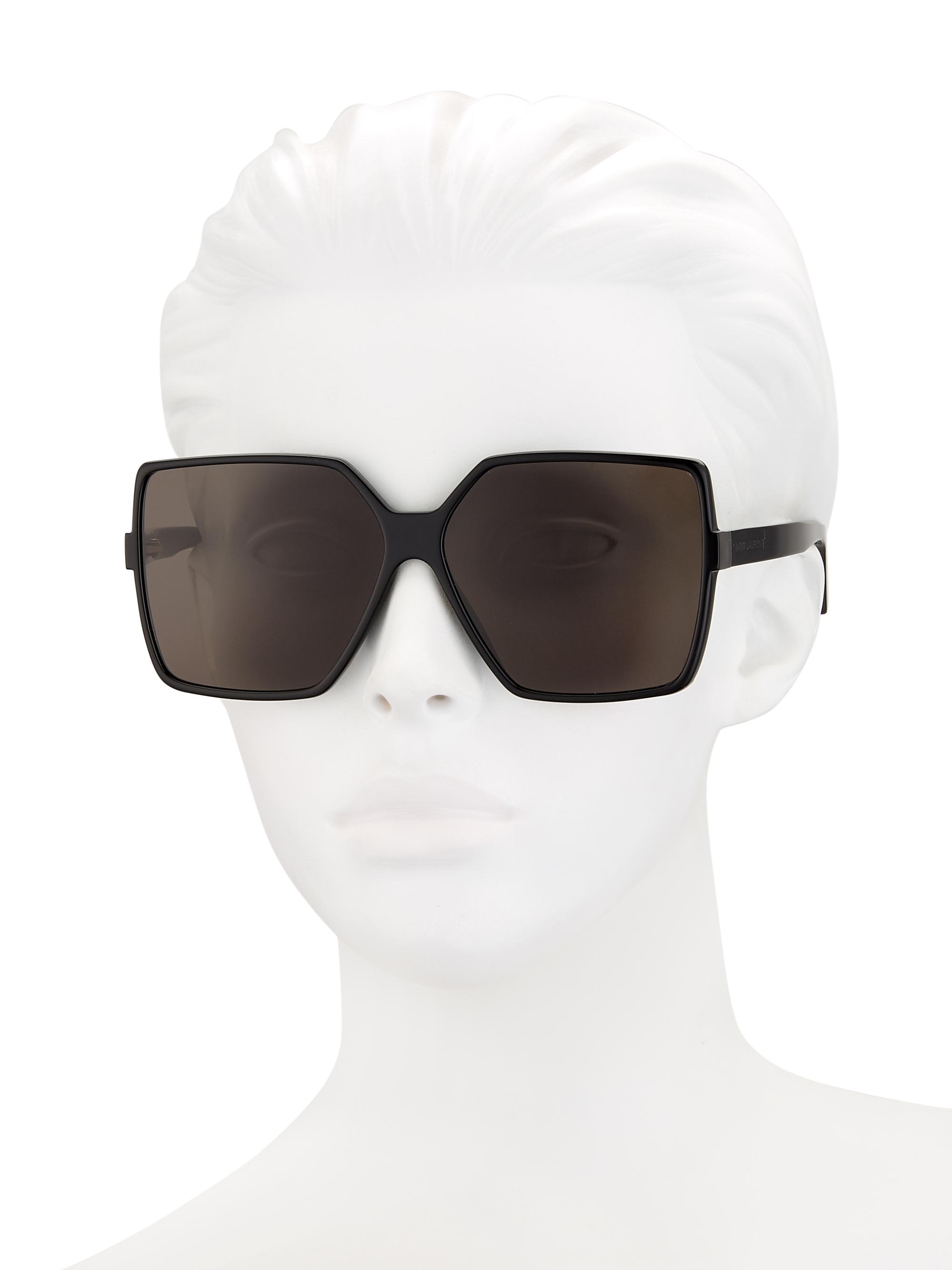 Saint Laurent New Wave Betty 63MM Oversized Square Sunglasses