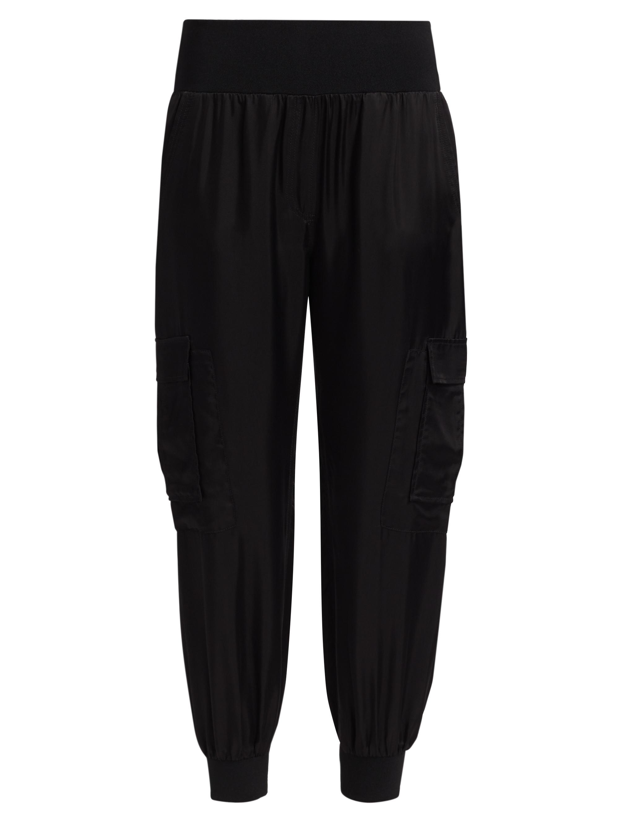 Cinq à Sept Women's Giles Twill Cargo Joggers - Black